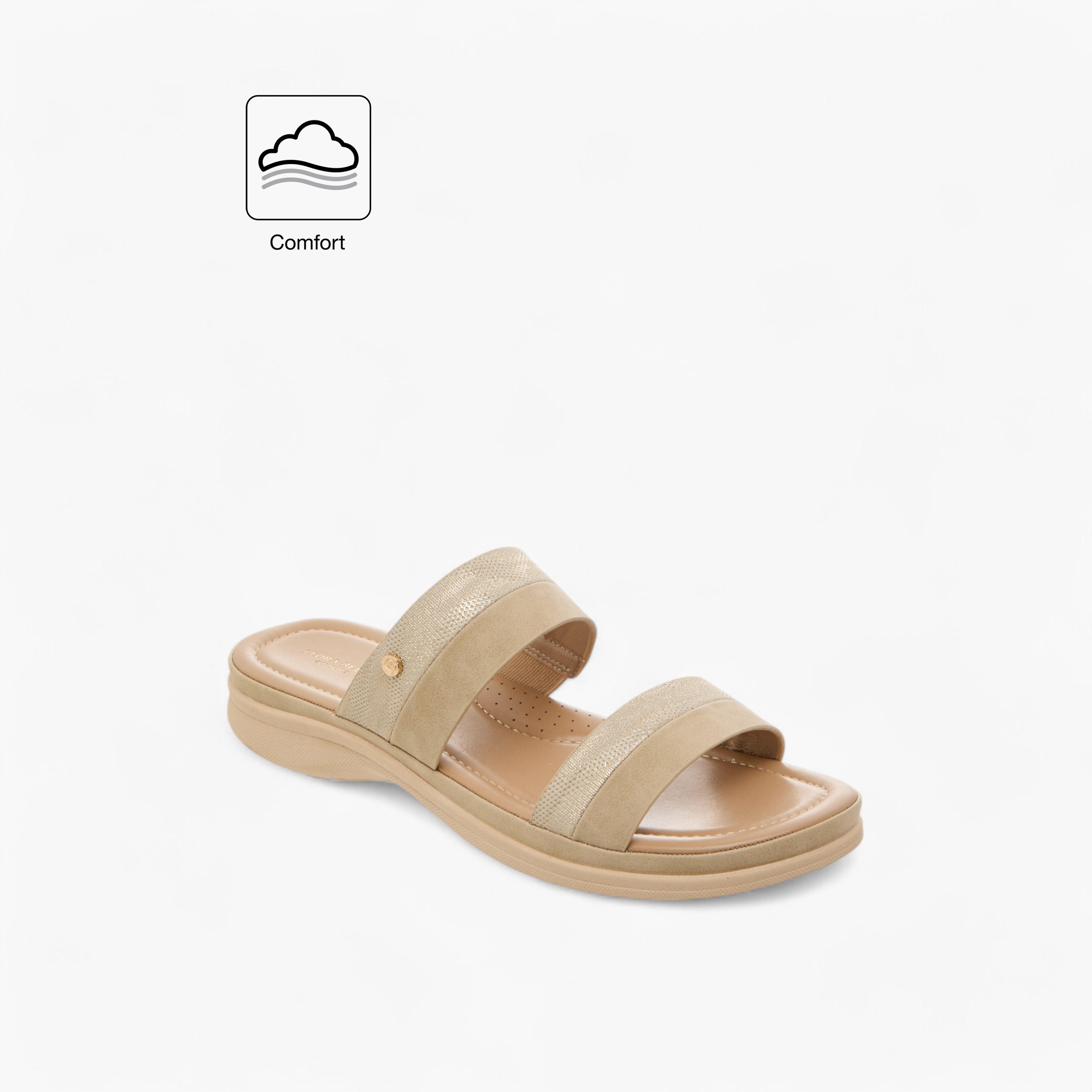 Flora Bella Textured Slip-On Comfort Sandals-women-shoes-flats-sandals-image-2