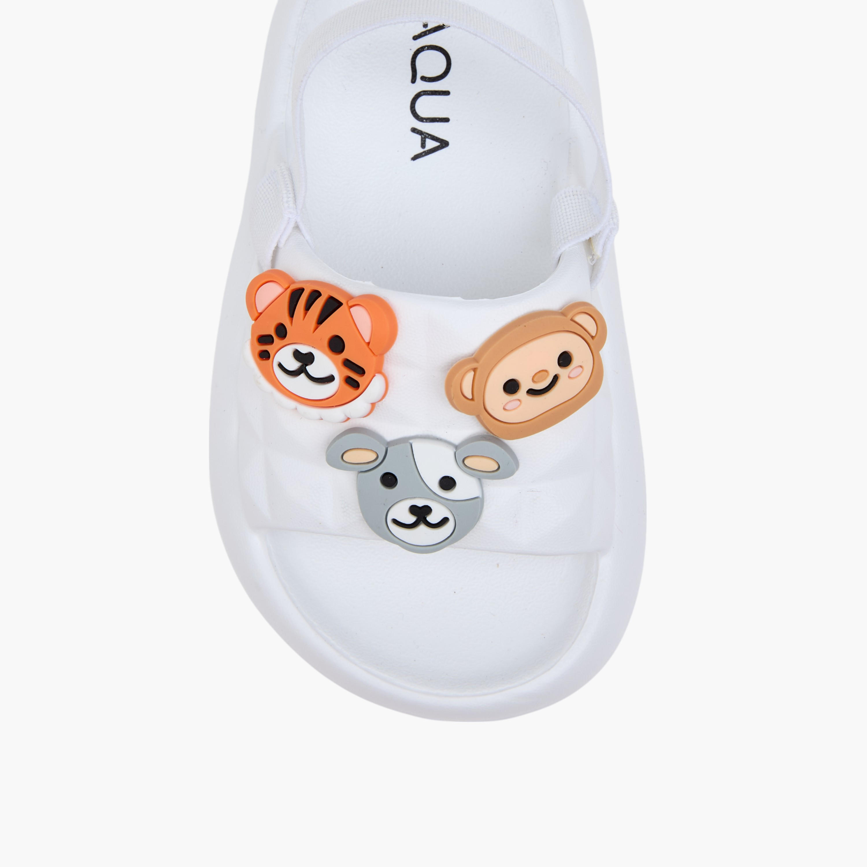 Aqua Animal Applique Sandals with Elastic Backstrap-boys-shoes-sandals-image-4