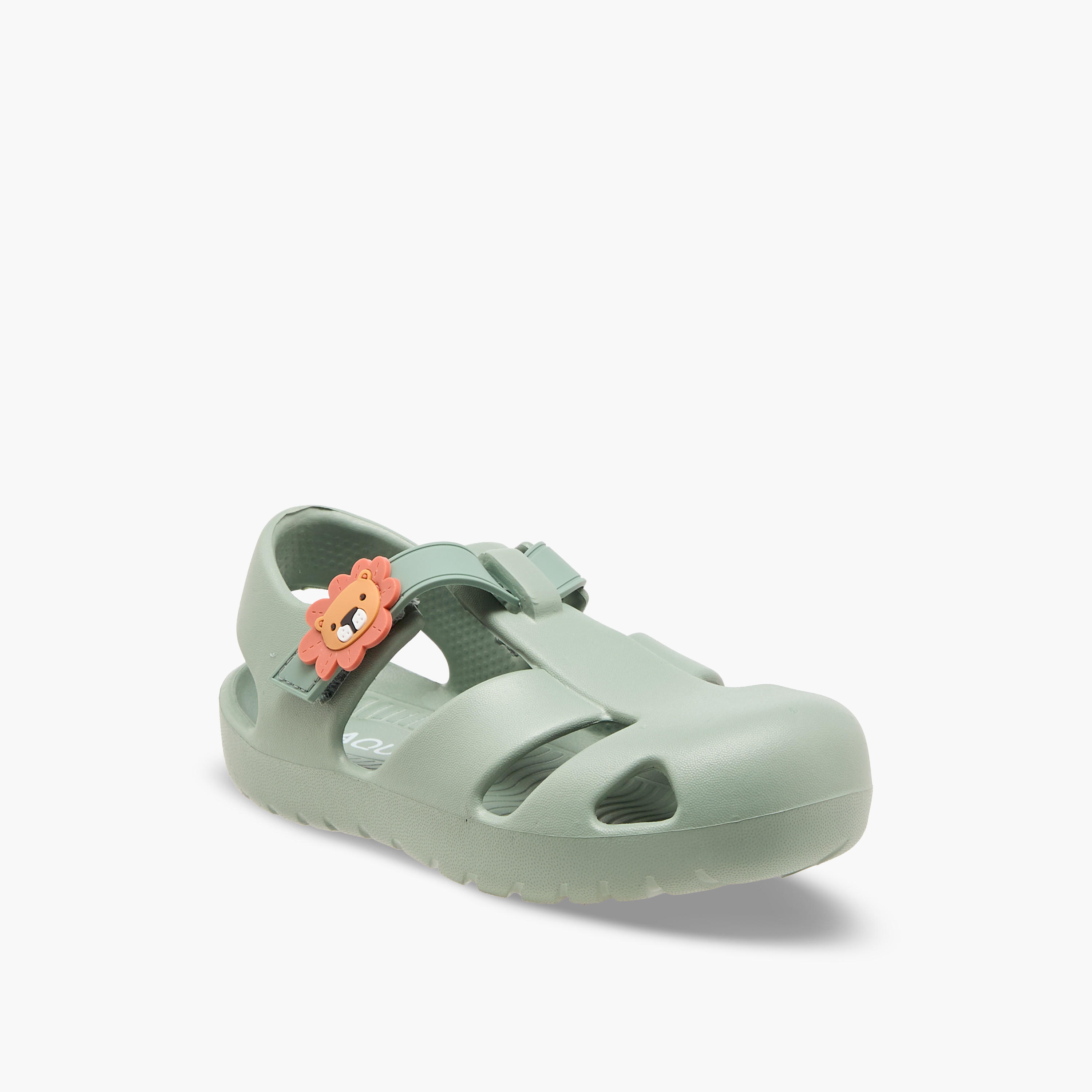 Aqua Boys Lion Accent Hook & Loop Fisherman Sandals-boys-shoes-sandals-image-2