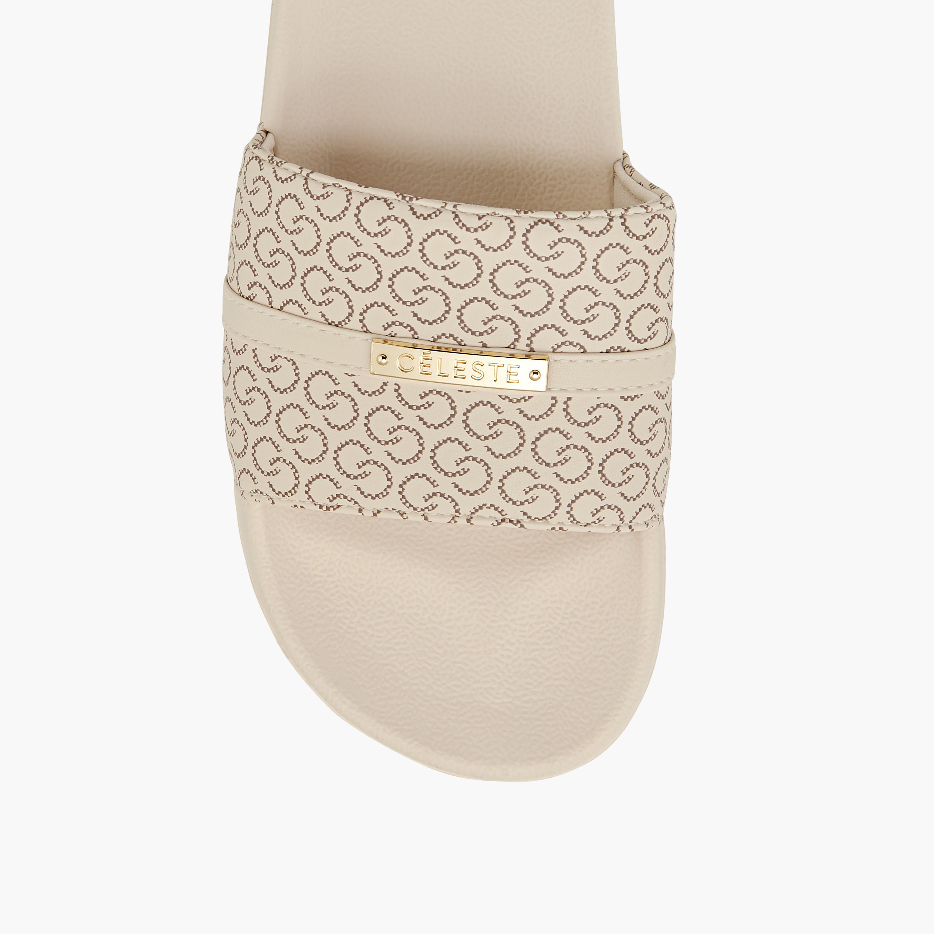 Celeste Women's Monogram Print Slip-On Slides-women-shoes-flipflopsandslides-image-3