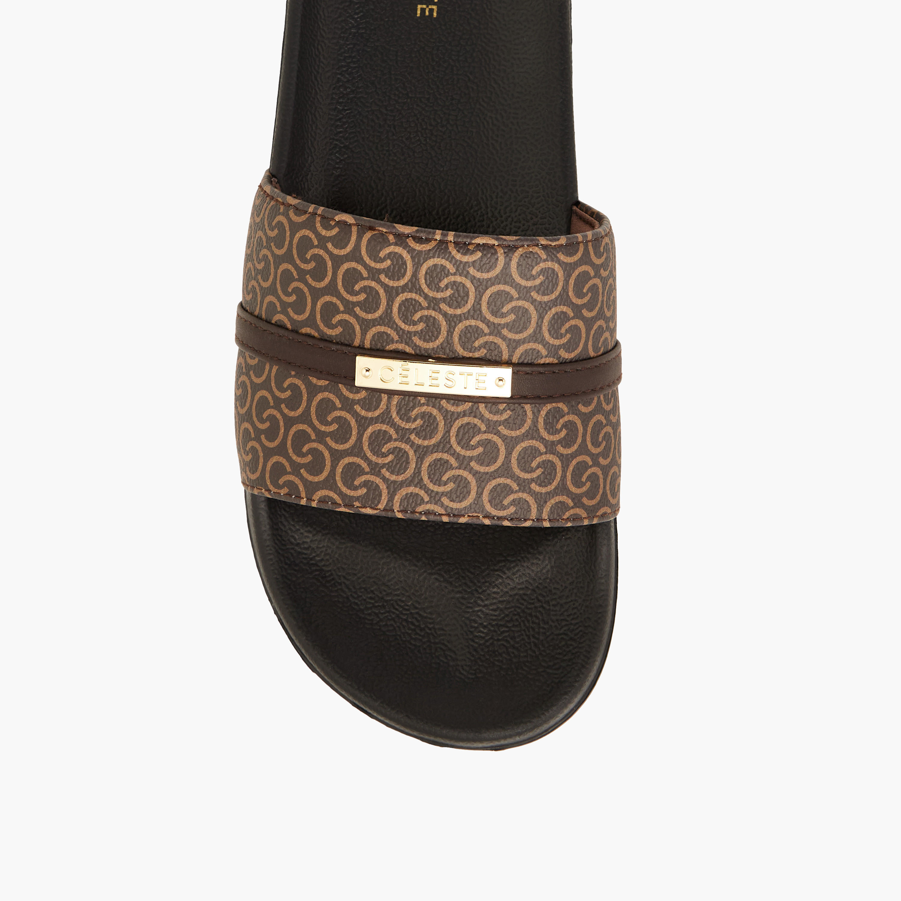 شبشب سهل الارتداء بطبعات مونوجرام للنساء من سيليست-women-shoes-flipflopsandslides-image-3