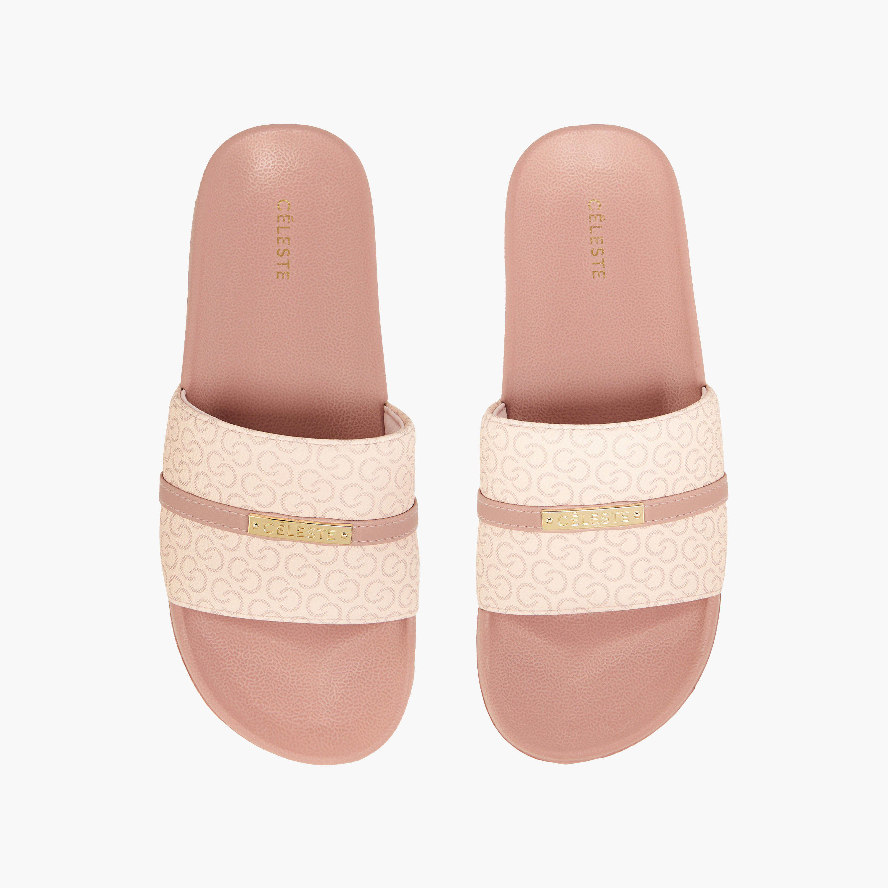 Celeste Women's Monogram Print Slip-On Slides-women-shoes-flipflopsandslides-image-1