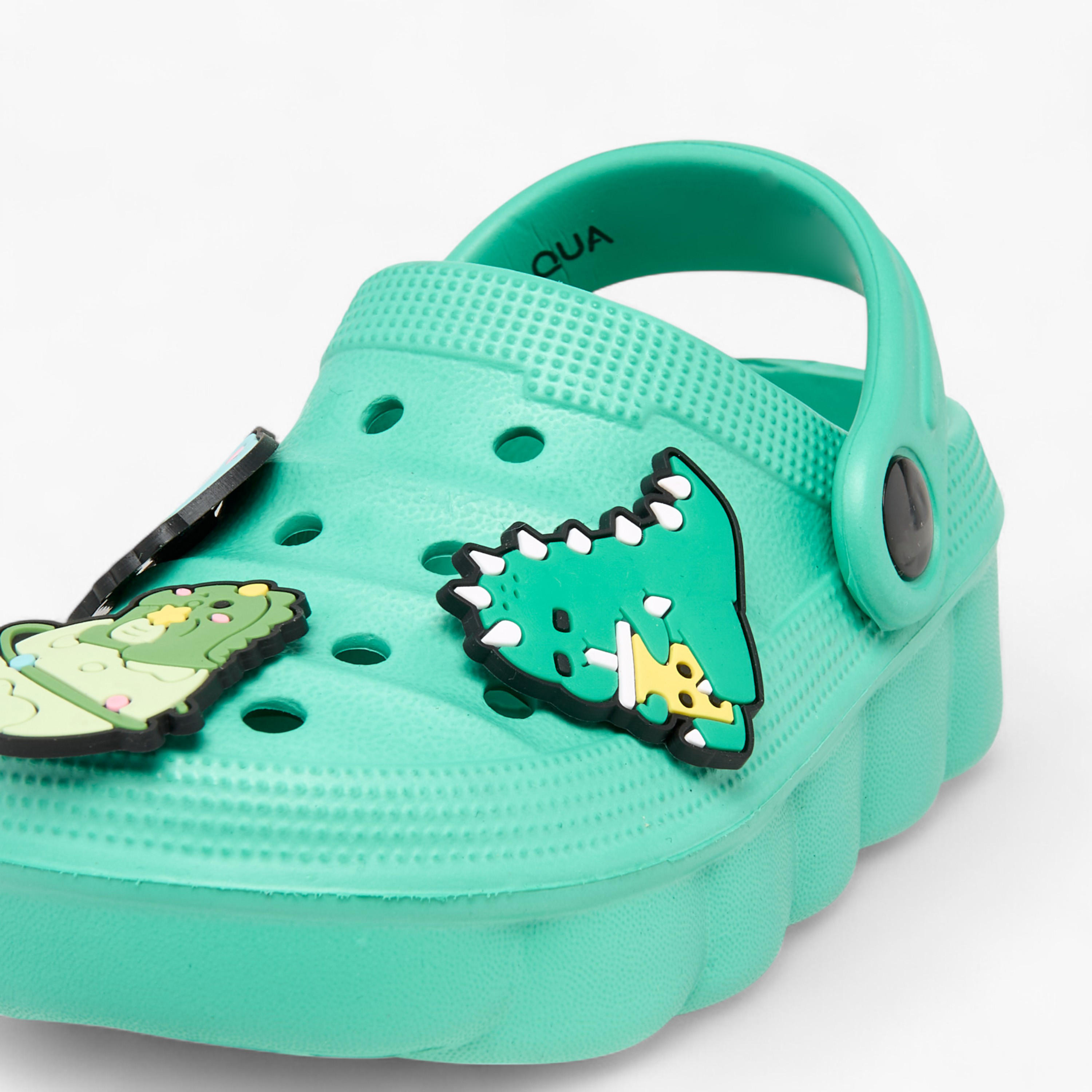 Aqua Dinosaur Jibbitz Accent Clogs with Backstrap-boys-shoes-sandals-image-5