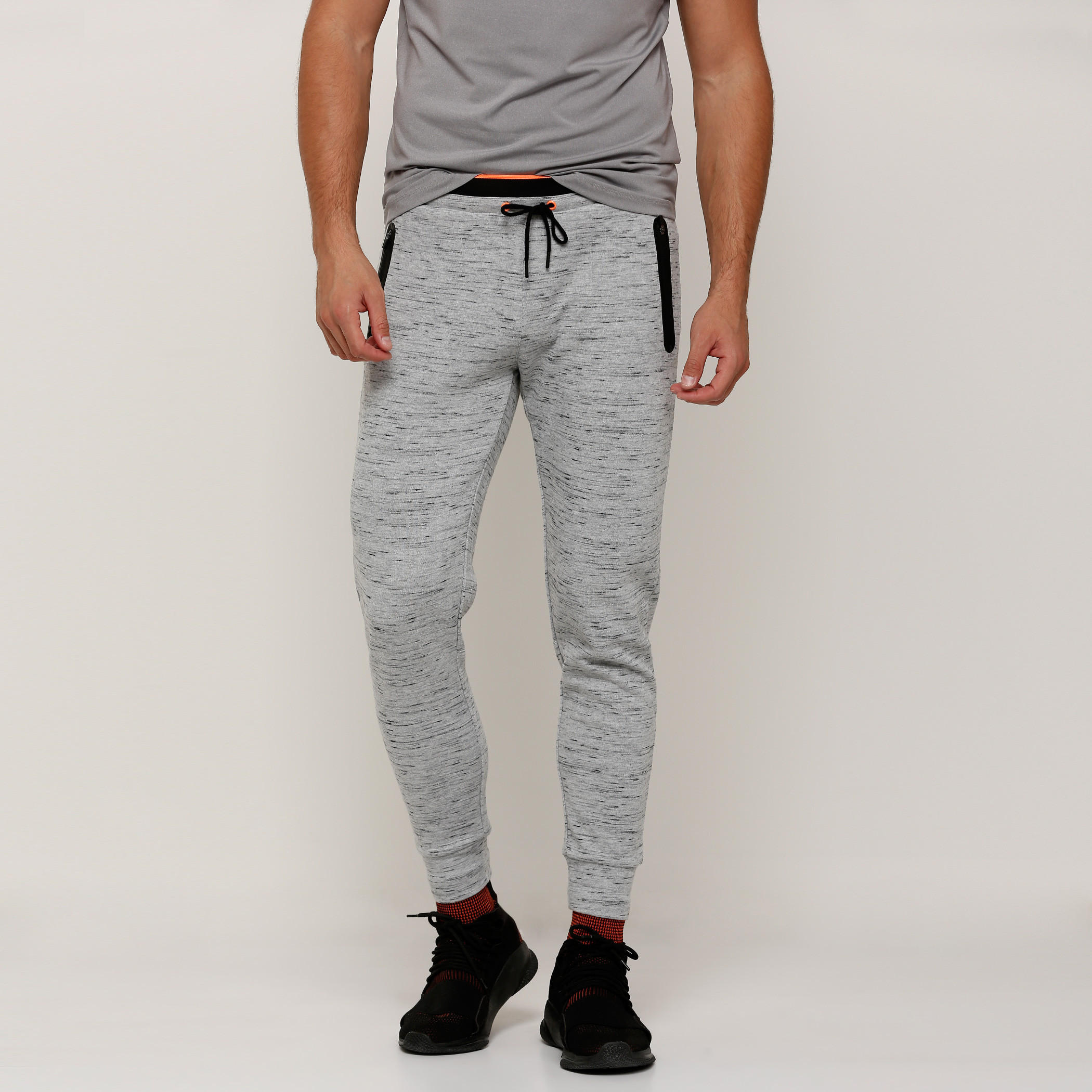Full Length Jog Pants with Elasticised Waistband and Pocket Detail-men-clothing-sportswearandactivewear-bottoms-image-1