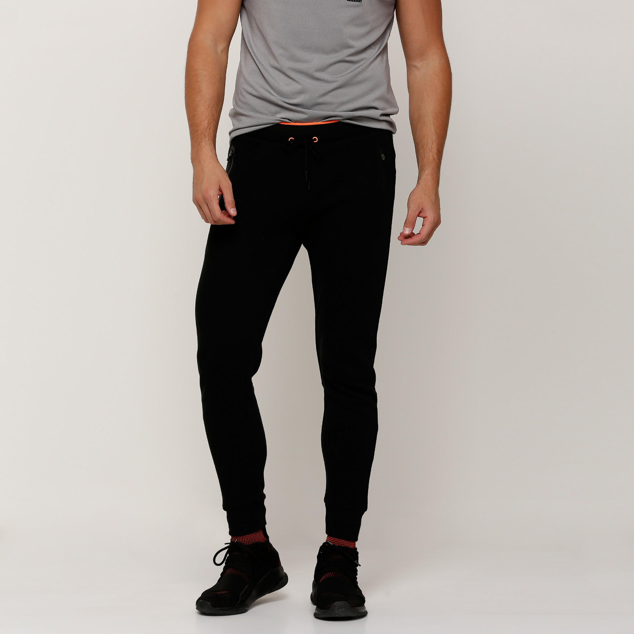 بنطال رياضي طويل بخصر مطاطي وجيوب-men-clothing-sportswearandactivewear-bottoms-image-1