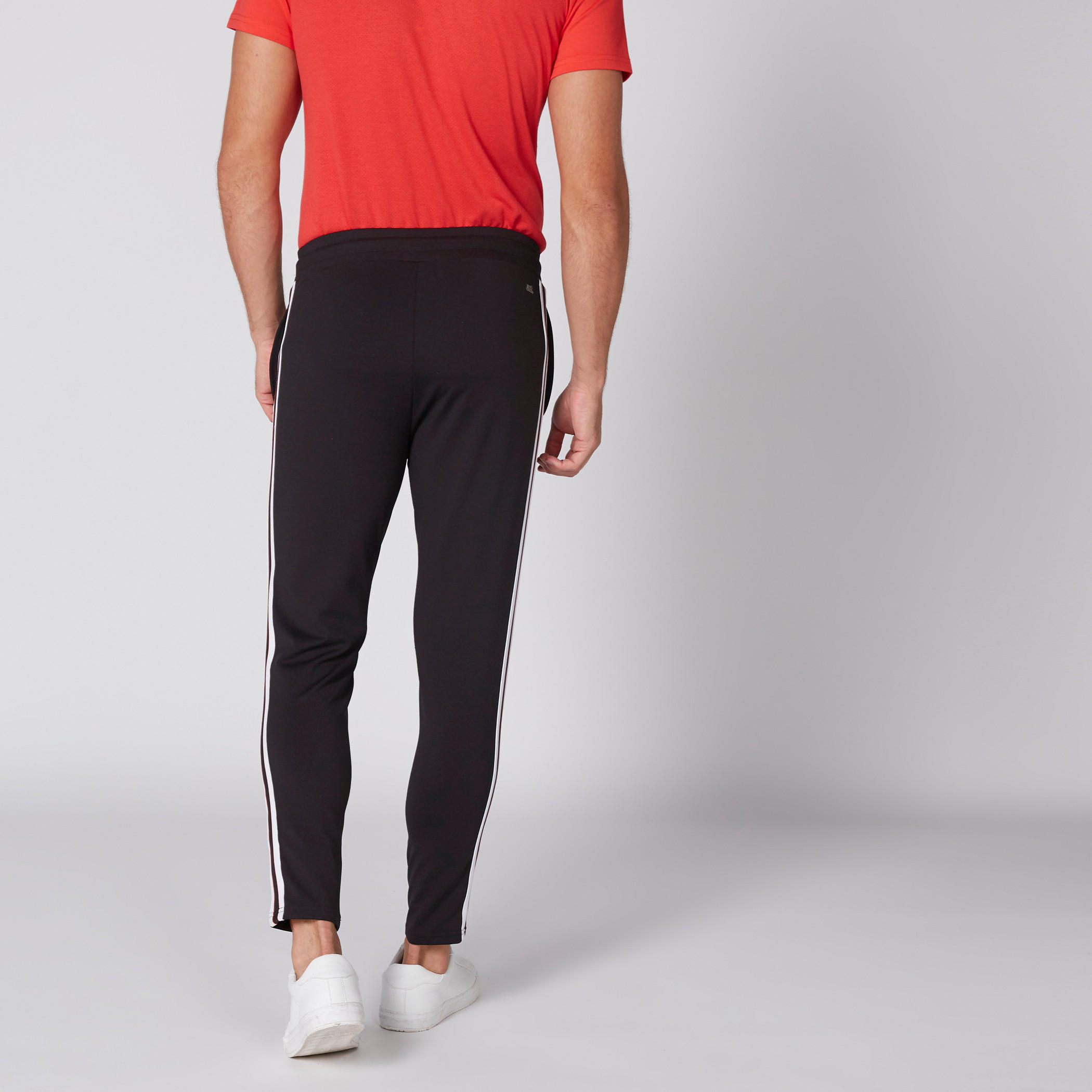 Full Length Track Pants with Elasticised Waistband and Tape Detail-men-clothing-bottoms-trousersandchinos-trousers-image-5