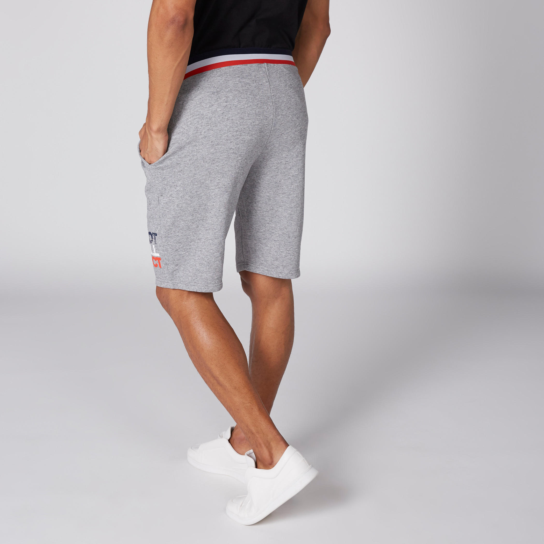 Printed Melange Shorts with Drawstrings-men-clothing-bottoms-shorts-image-4