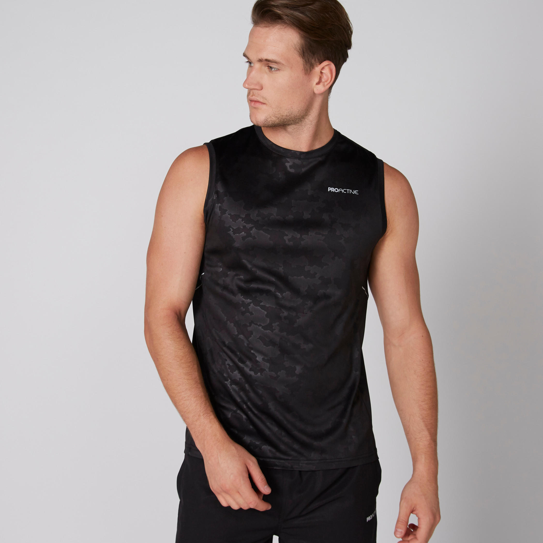 Printed Sleeveless T-Shirt with Round Neck-men-clothing-sportswearandactivewear-tshirtsandpolos-image-1