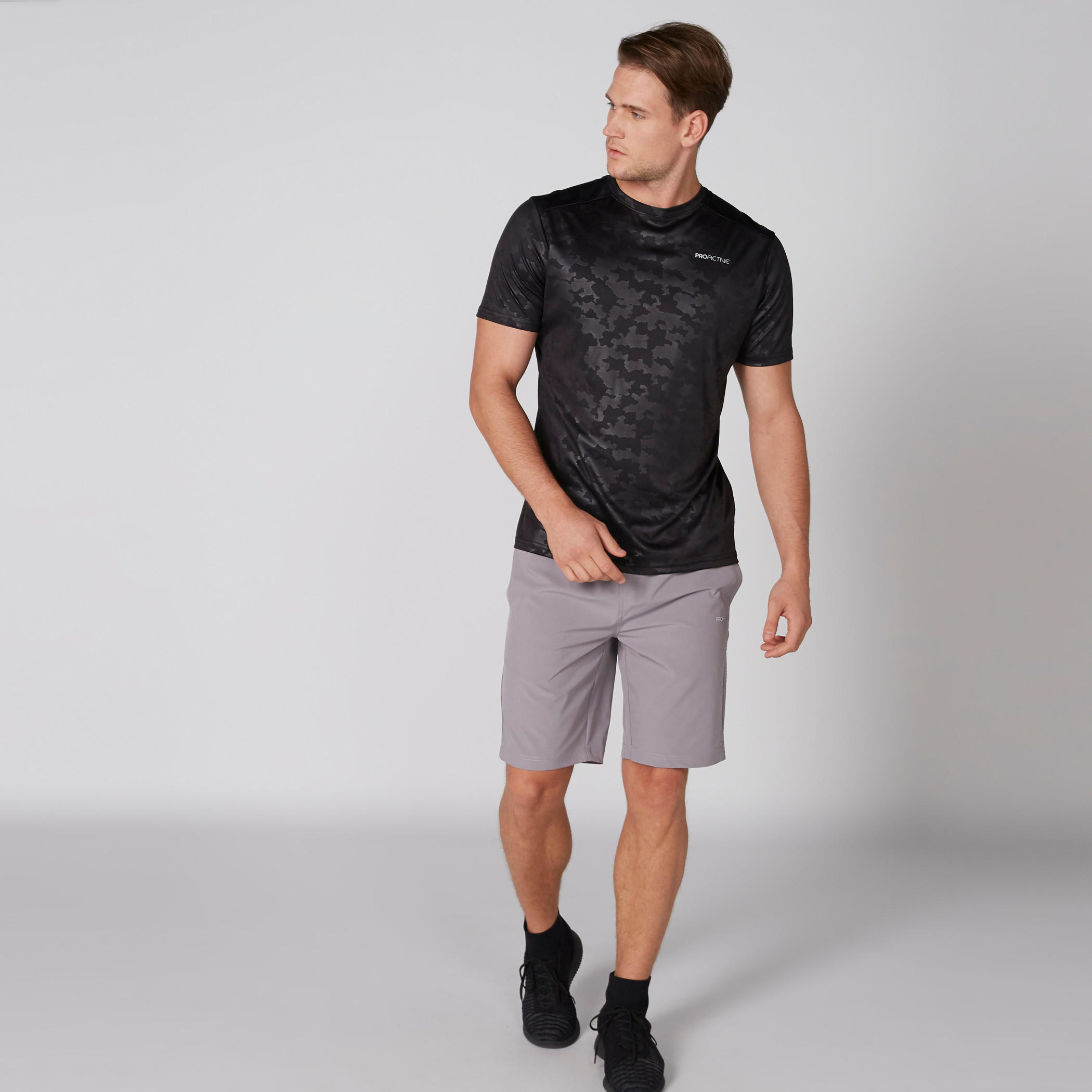 Printed T-Shirt with Short Sleeves and Mesh Insert-men-clothing-sportswearandactivewear-tshirtsandpolos-image-3