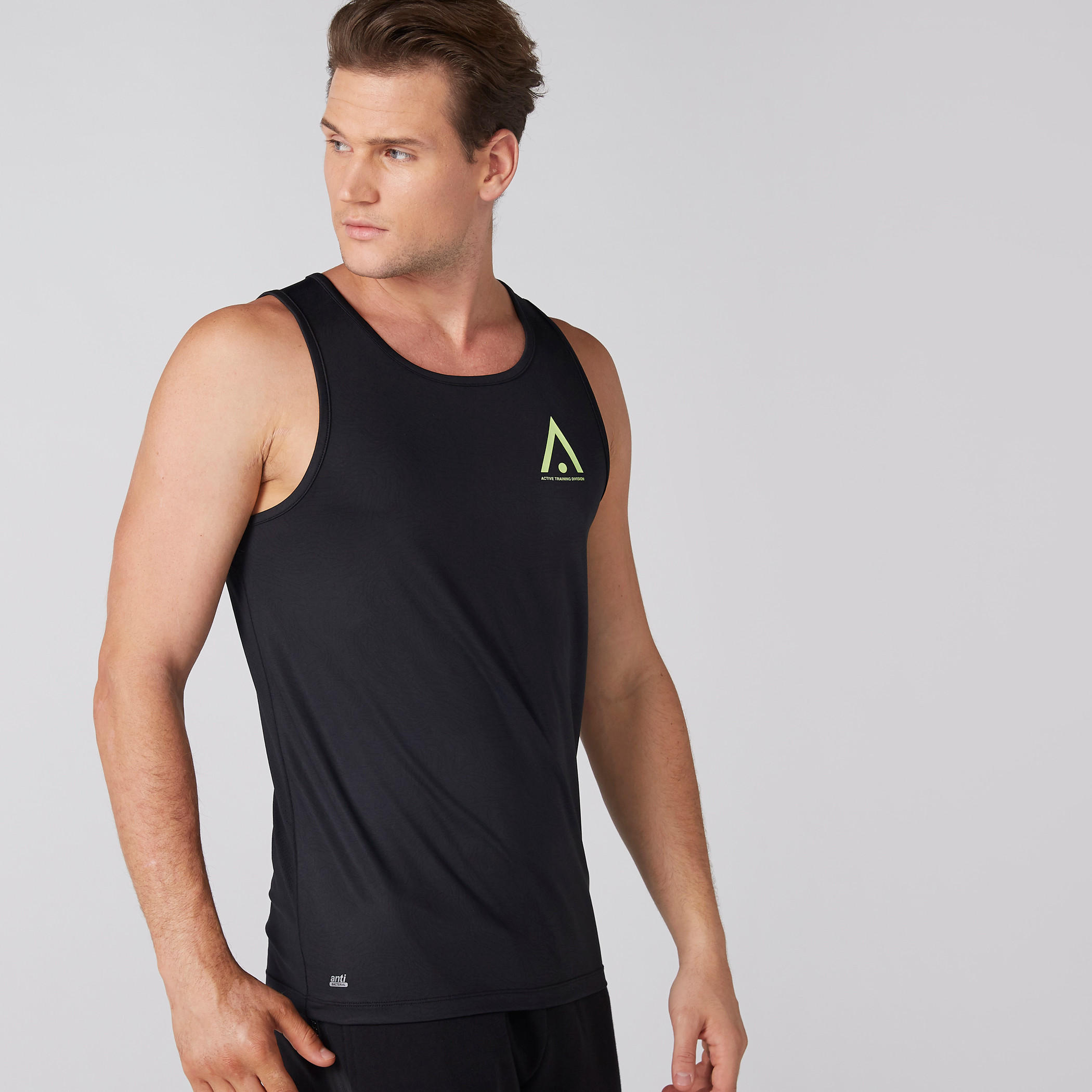 Printed Sleeveless Vest with Scoop Neck-men-clothing-sportswearandactivewear-tshirtsandpolos-image-1