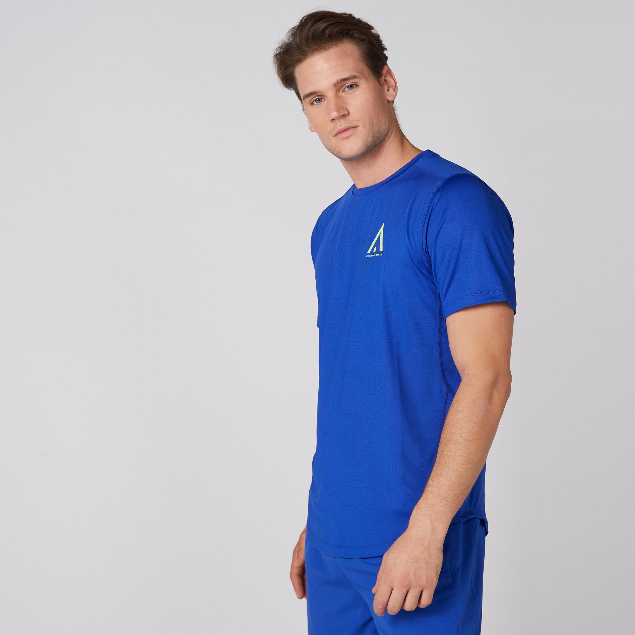 Textured Round Neck T-Shirt with Short Sleeves-men-clothing-tshirtsandpolos-tshirts-image-1