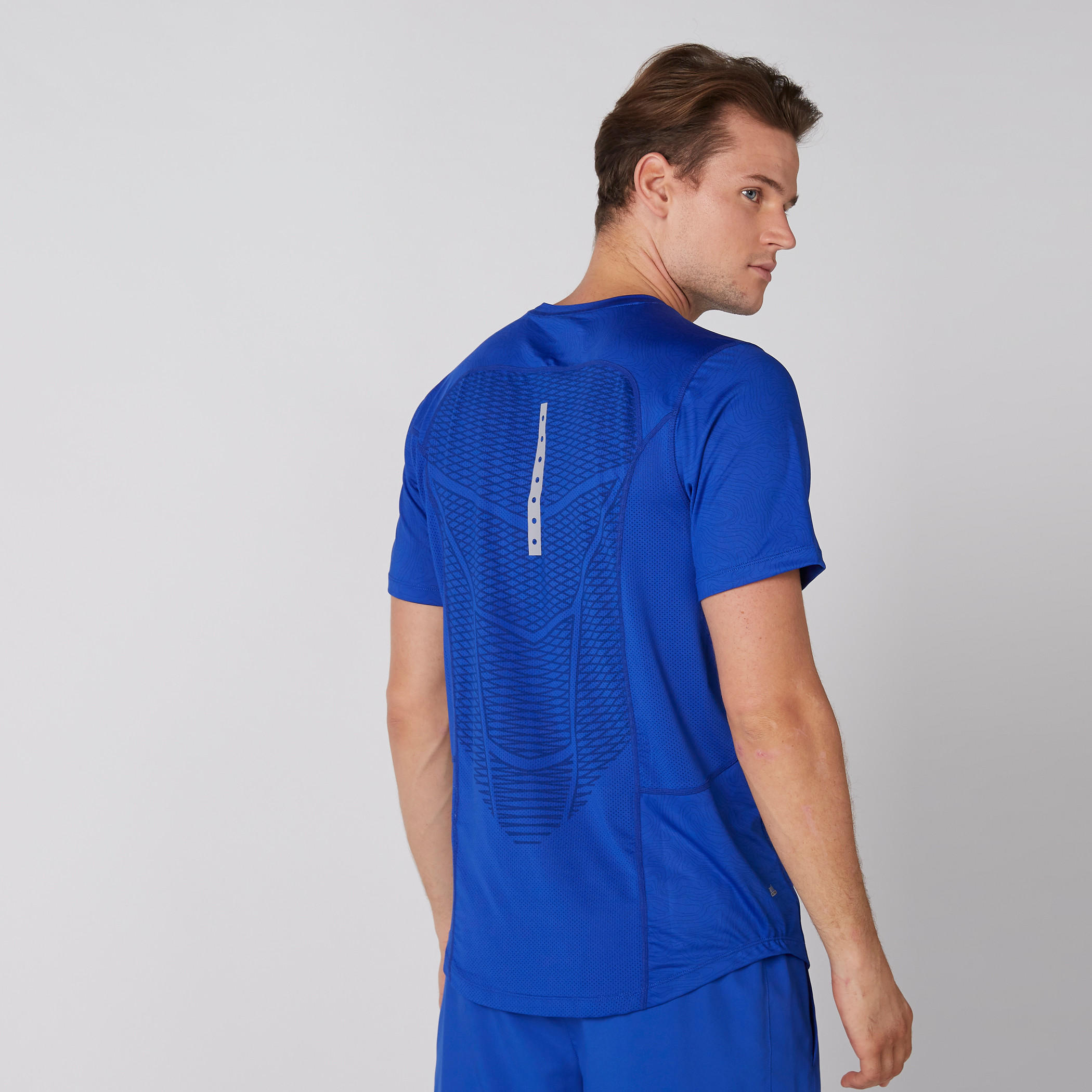 Textured Round Neck T-Shirt with Short Sleeves-men-clothing-tshirtsandpolos-tshirts-image-2