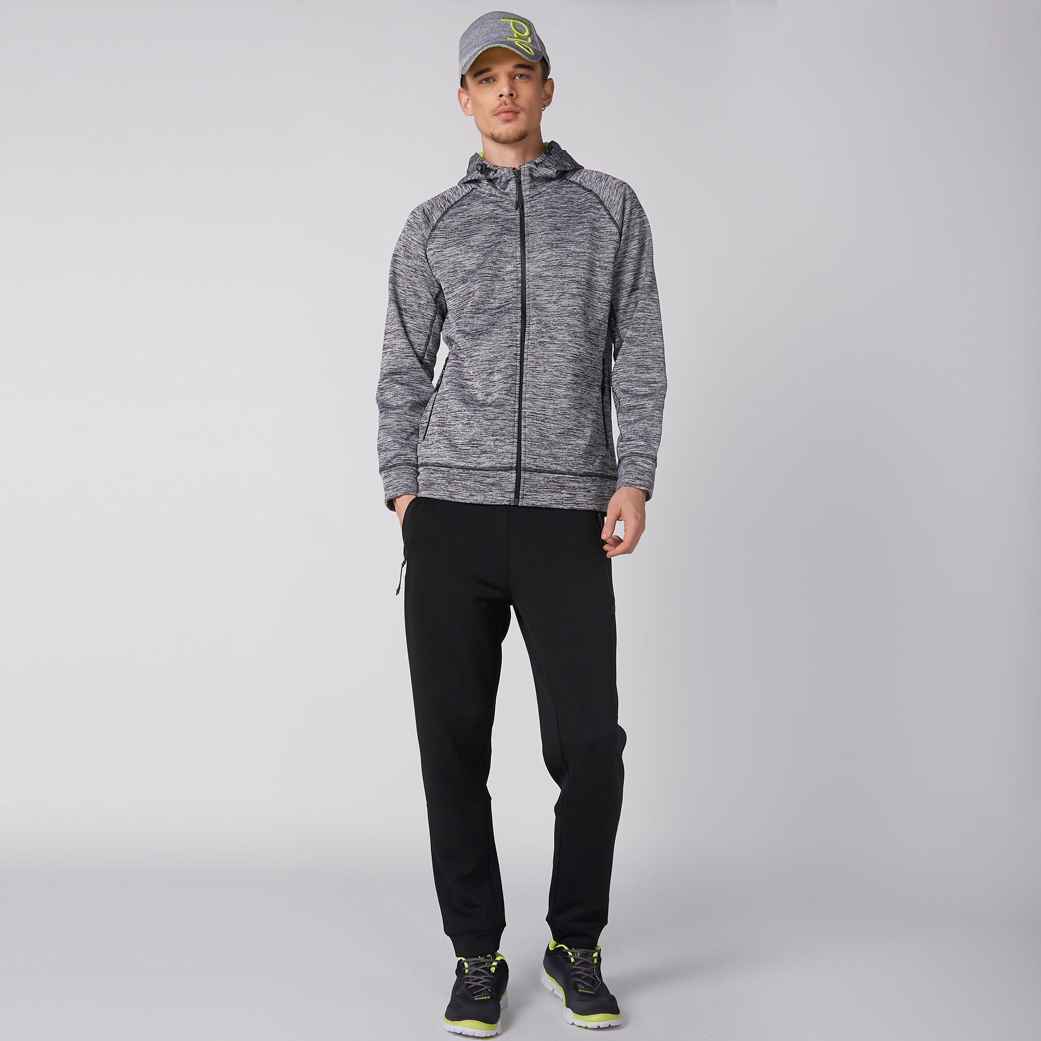 جاكيت بأكمام طويلة وسحّاب إغلاق وطبعات ميلانج مع قبعة-men-clothing-jacketsandblazers-jackets-image-3