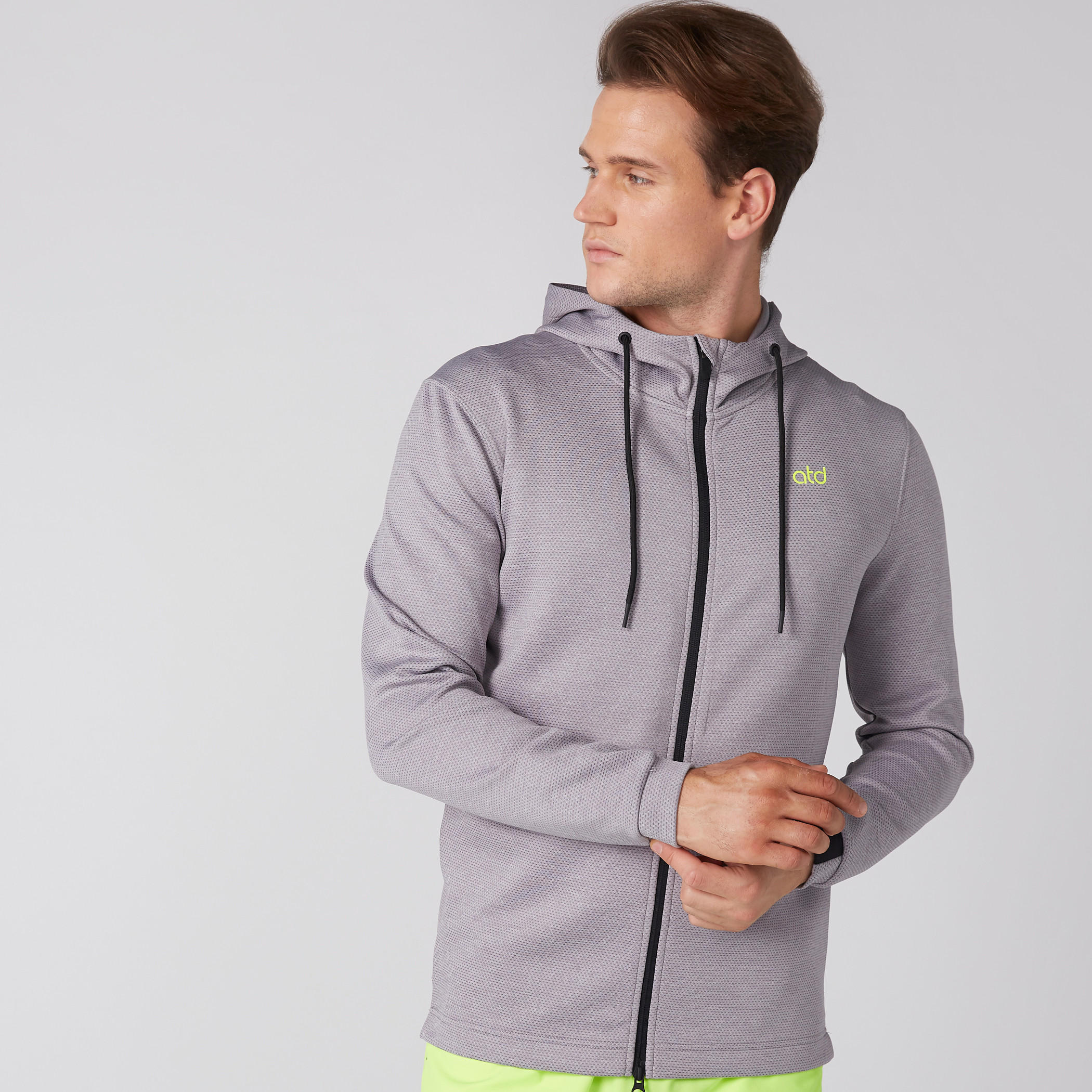 Textured Jacket with Long Sleeves and Zip Closure-men-winterwear-hoodiesandsweatshirts-image-4
