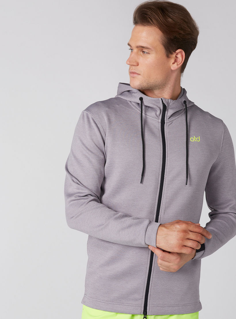 Textured Jacket with Long Sleeves and Zip Closure-men-winterwear-hoodiesandsweatshirts-image-4