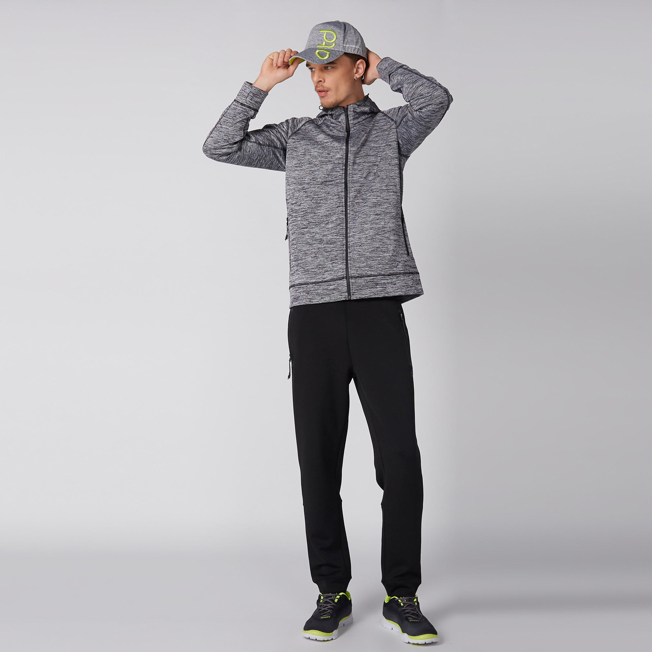Full Length Jog Pants with Elasticised Waistband and Pocket Detail-men-clothing-sportswearandactivewear-bottoms-image-1