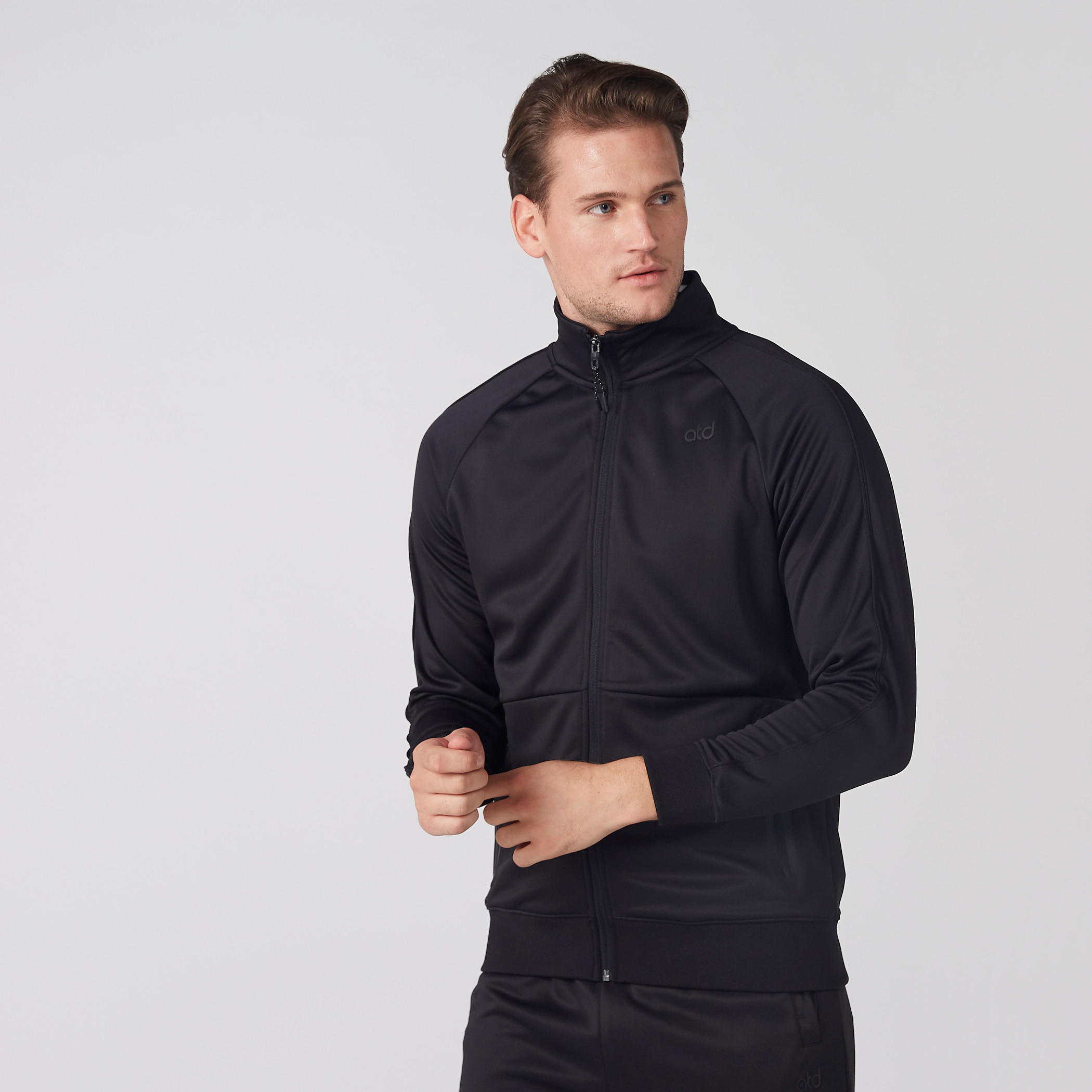 جاكيت بياقة عالية وأكمام طويلة وسحّاب إغلاق-men-clothing-jacketsandblazers-jackets-image-5