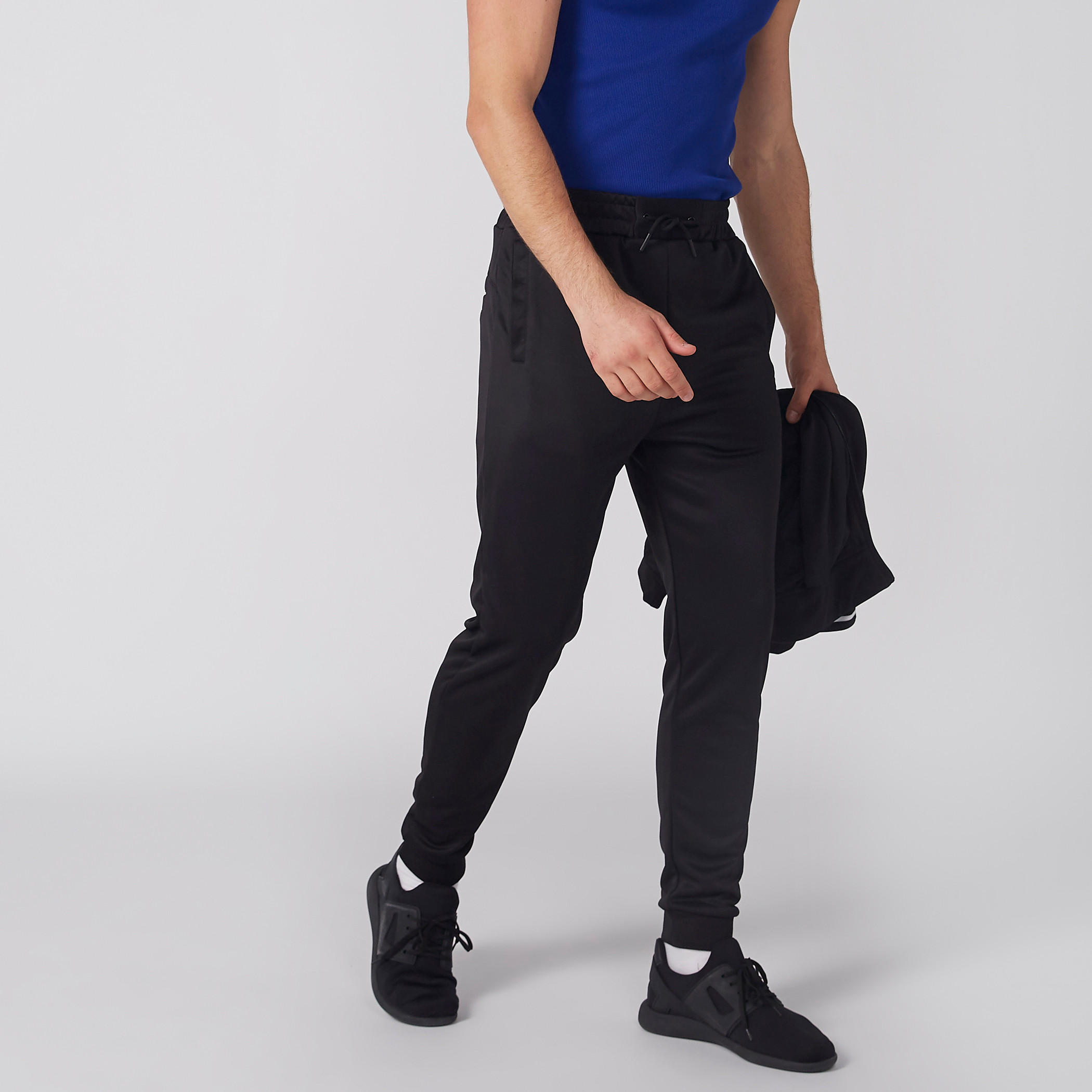 بنطال رياضي طويل بخصر مطاطي وجيوب-men-clothing-sportswearandactivewear-bottoms-image-3
