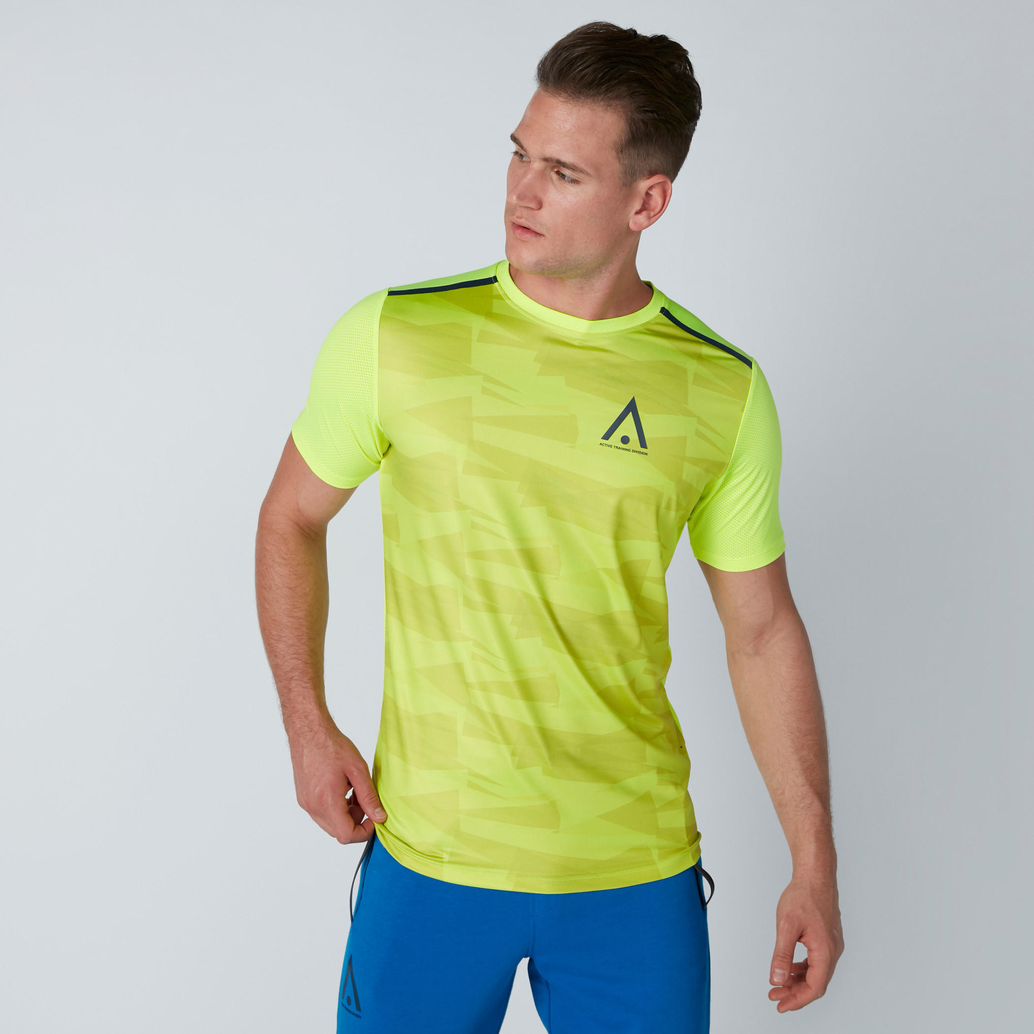 Printed T-Shirt with Crew Neck and Short Sleeves-men-clothing-sportswearandactivewear-tshirtsandpolos-image-3