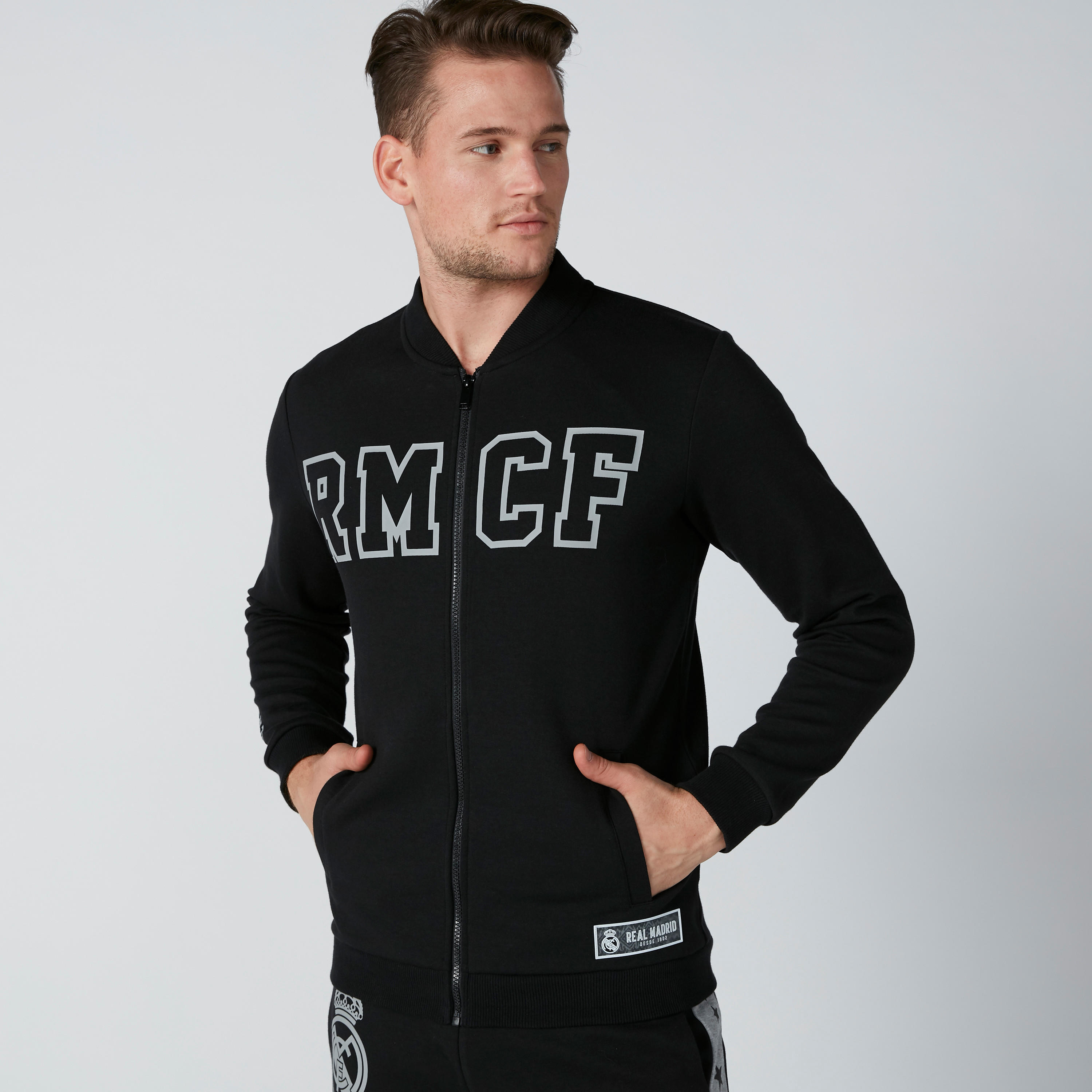 Printed Jacket with Long Sleeves and Kangaroo Pockets-men-clothing-jacketsandblazers-jackets-image-1