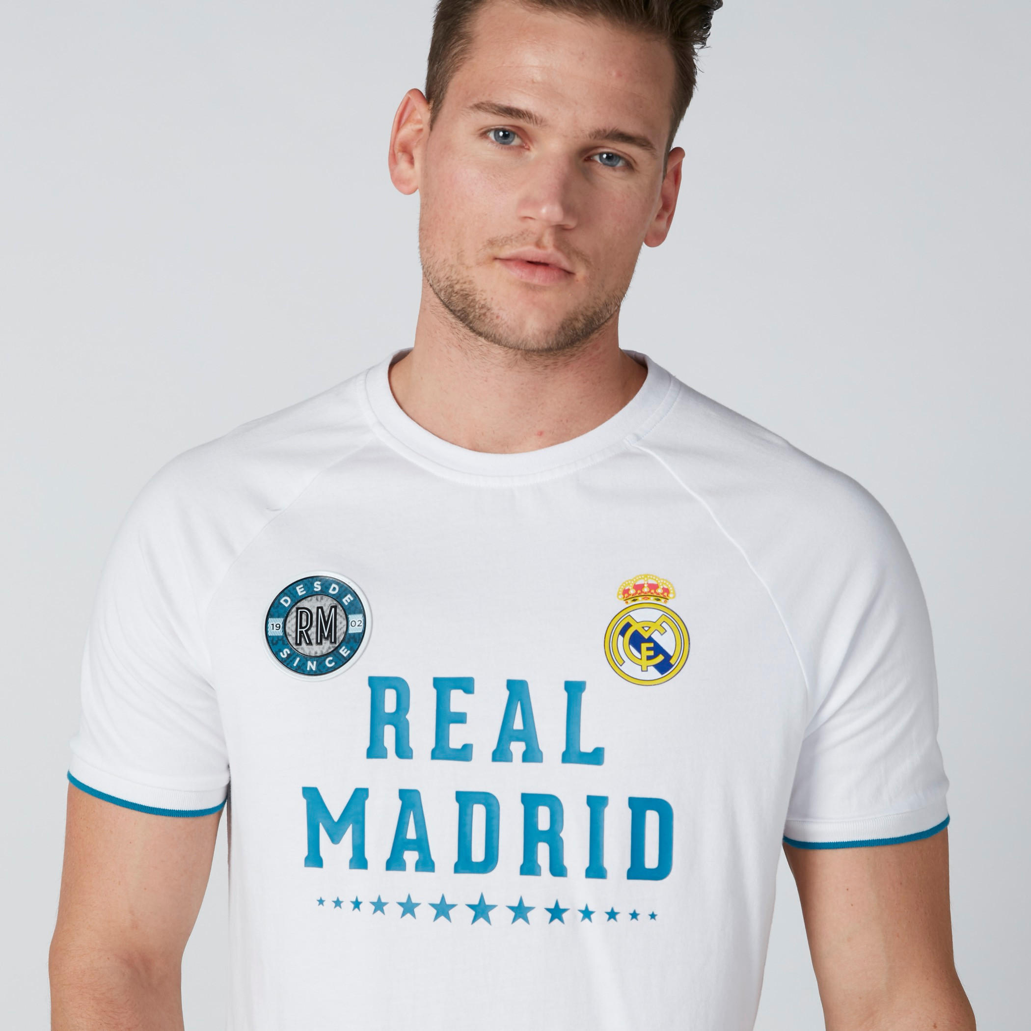 تيشيرت رياضي بياقة مستديرة وأكمام قصيرة وطبعات ريال مدريد-men-clothing-sportswearandactivewear-tshirtsandpolos-image-5