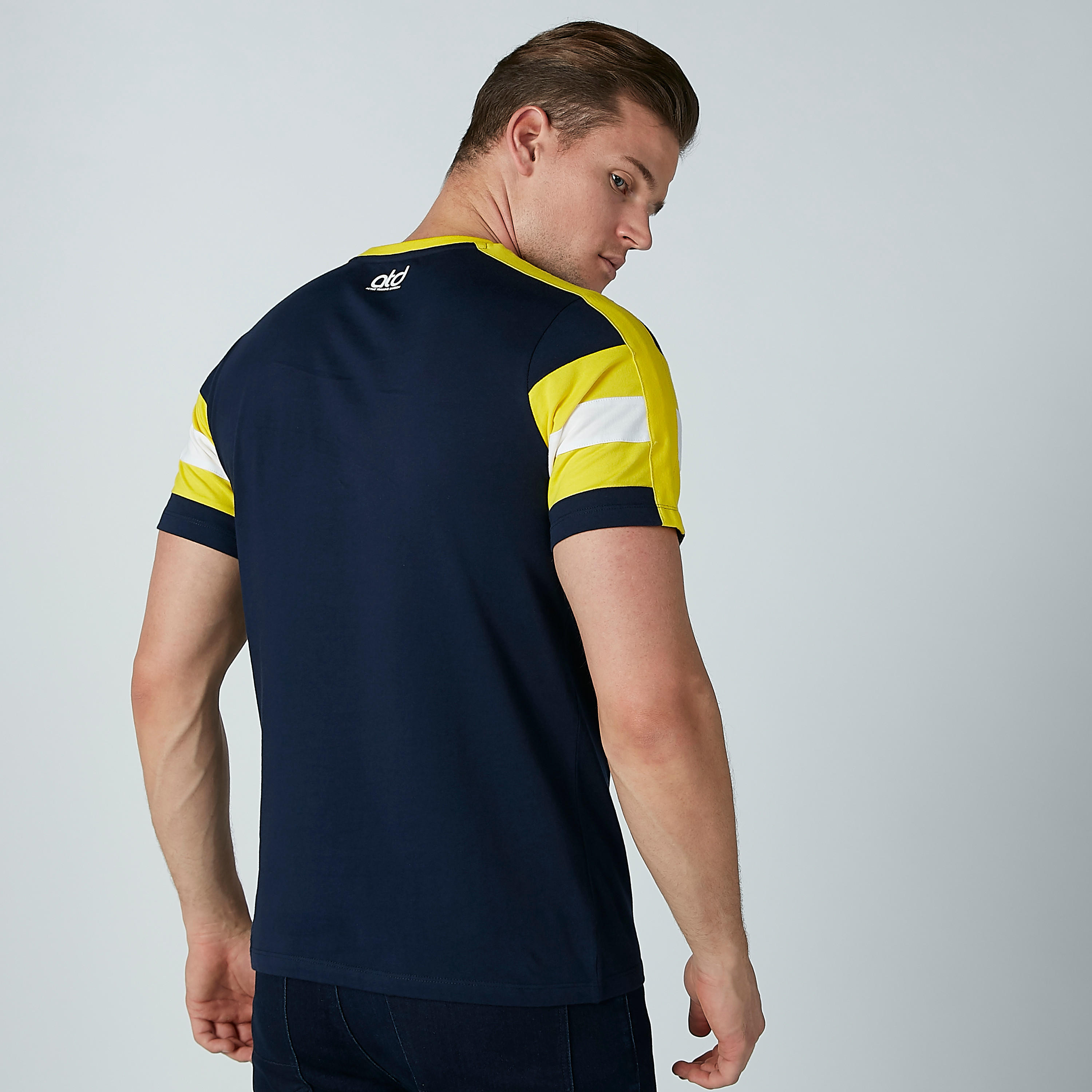 Printed T-shirt with Tape Detail and Short Sleeves-men-clothing-tshirtsandpolos-tshirts-image-5