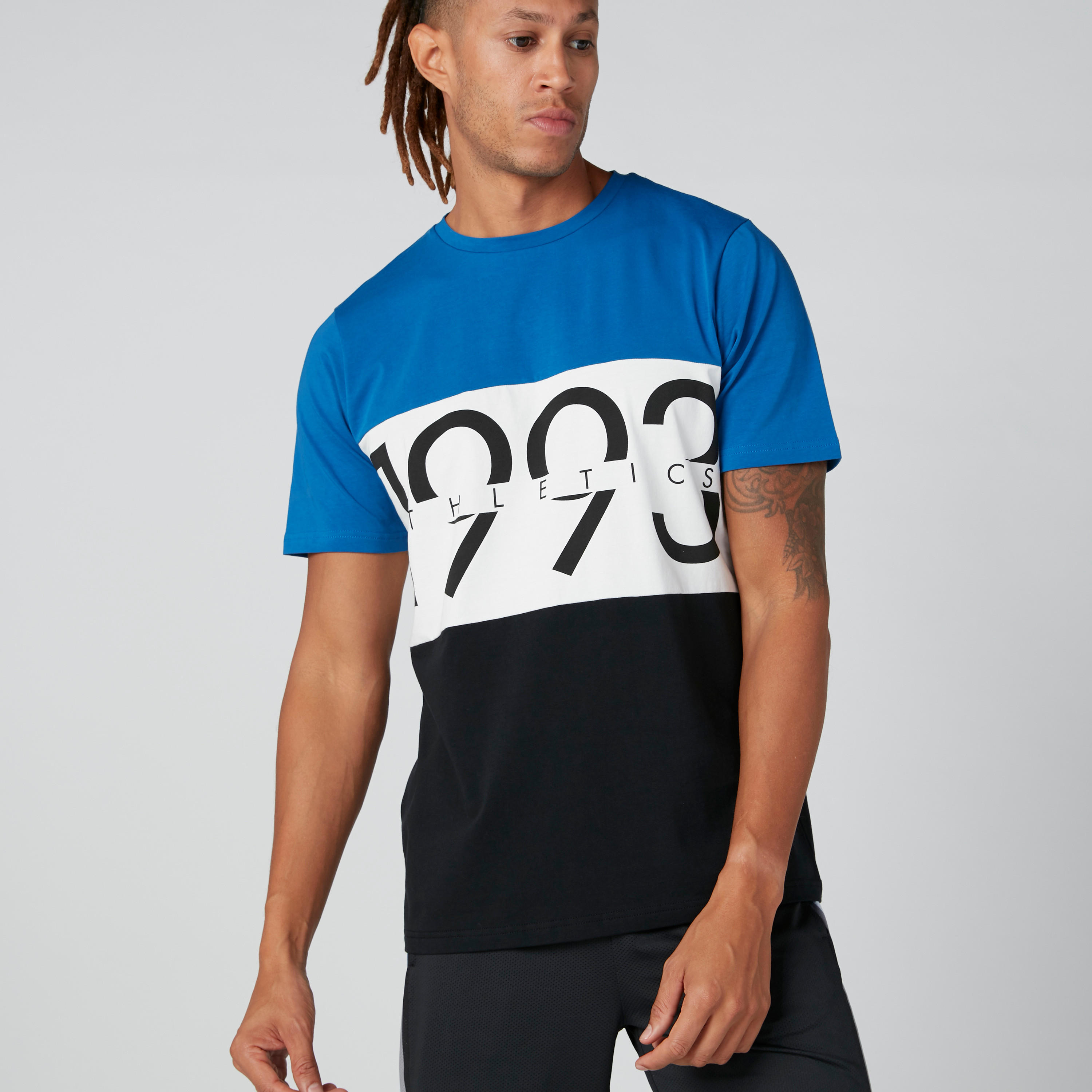 Printed Activewear T-Shirt with Short Sleeves-men-clothing-sportswearandactivewear-tshirtsandpolos-image-1