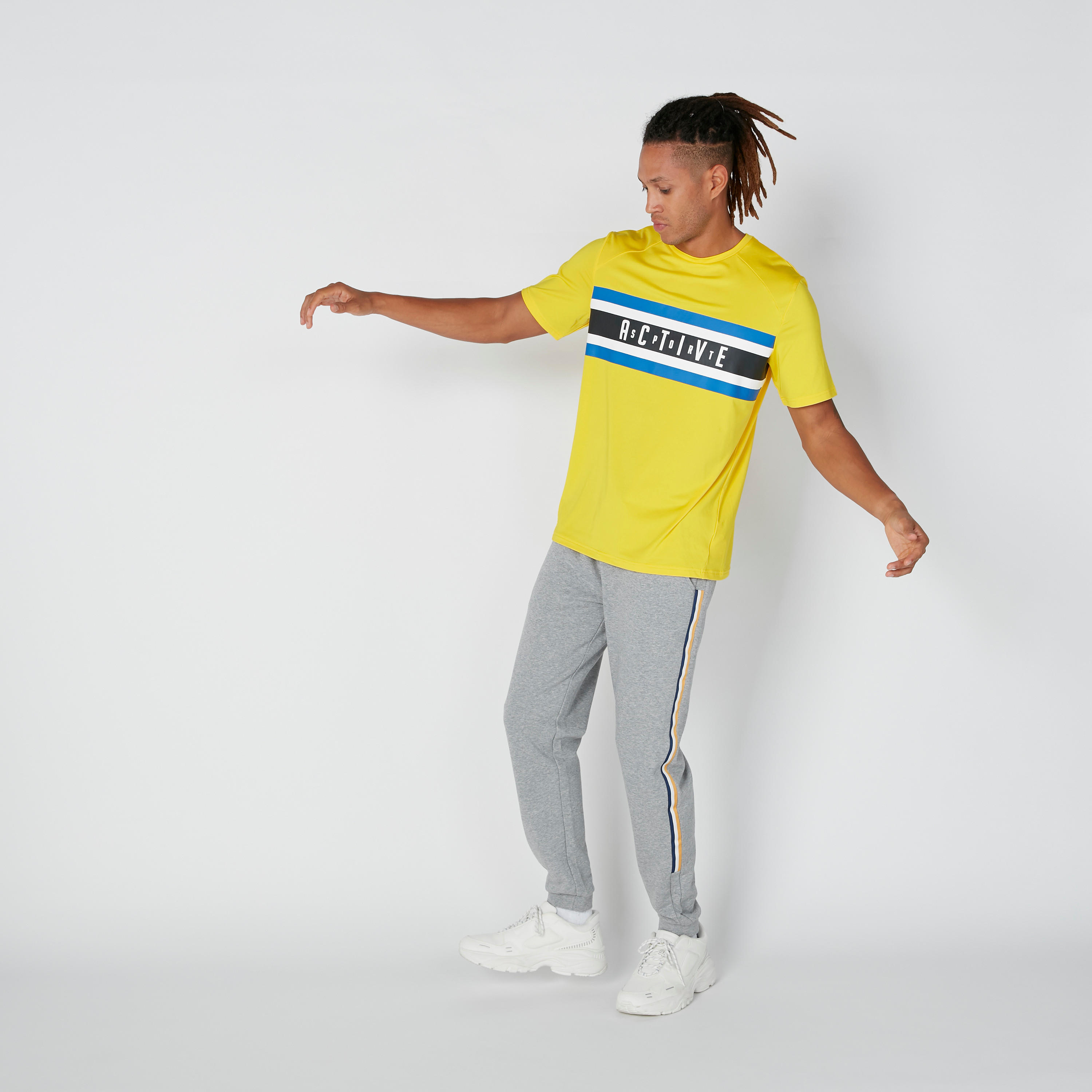 Pocket Detail Mid-Rise Jog Pants in Regular Fit with Side Tape Detail-men-clothing-bottoms-joggers-image-1