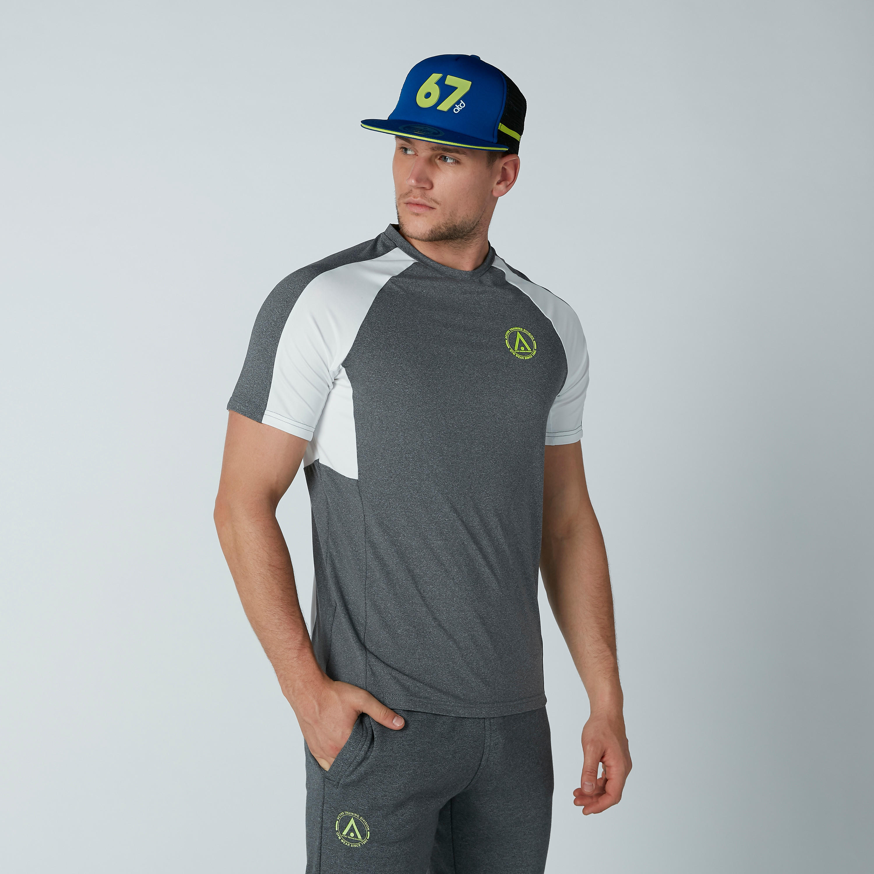 Text Printed Slim-Fit T-shirt with Raglan Sleeves-men-clothing-sportswearandactivewear-tshirtsandpolos-image-1