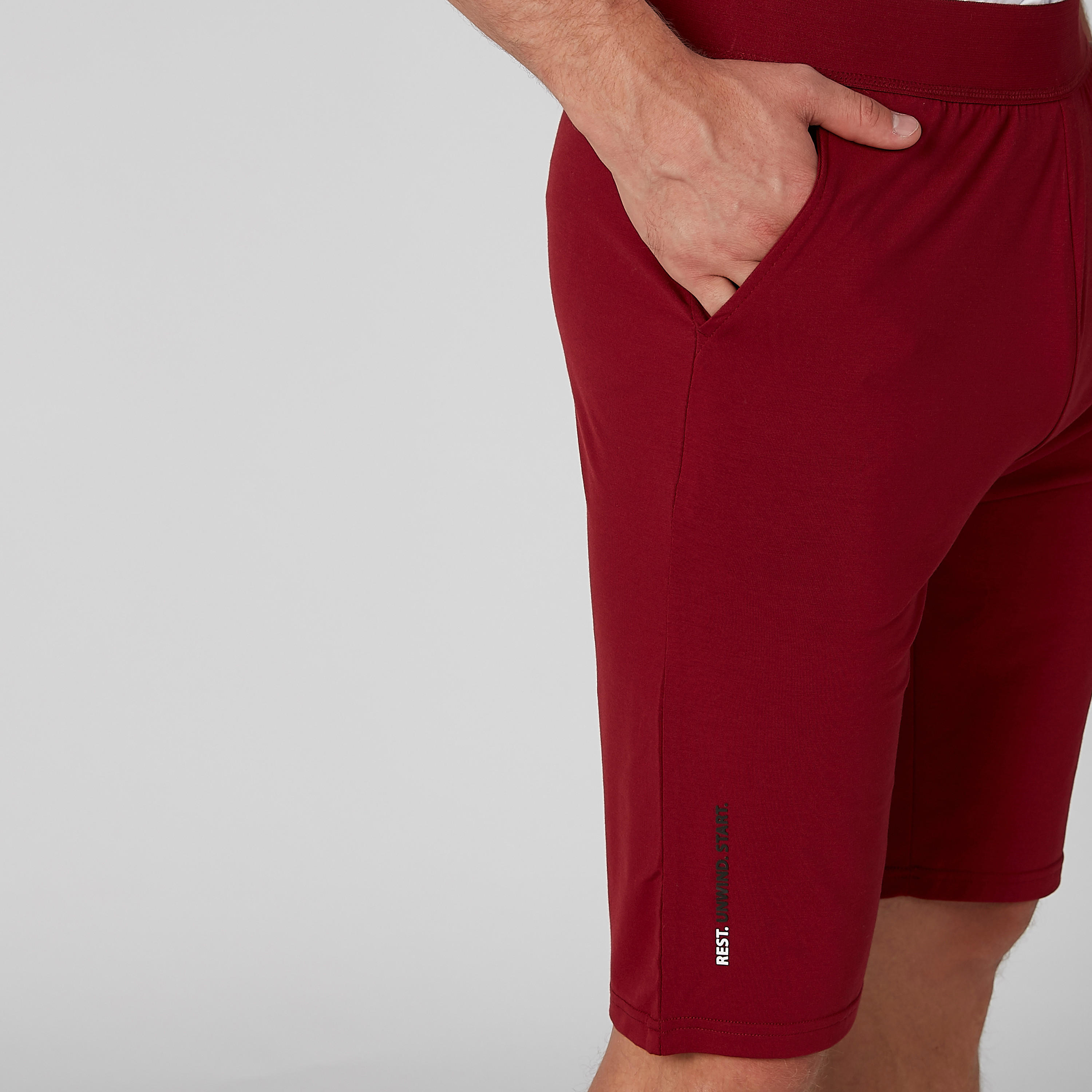 شورت سادة بخصر مطاطي وجيوب-men-clothing-bottoms-shorts-image-5