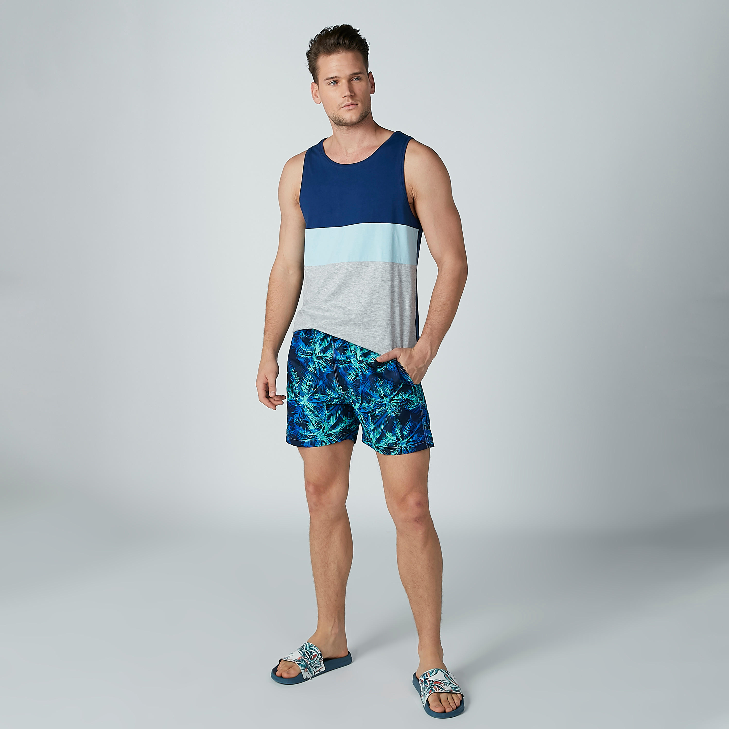 Printed Shorts with Drawstring and Pocket Detail-men-clothing-sportswearandactivewear-bottoms-image-2