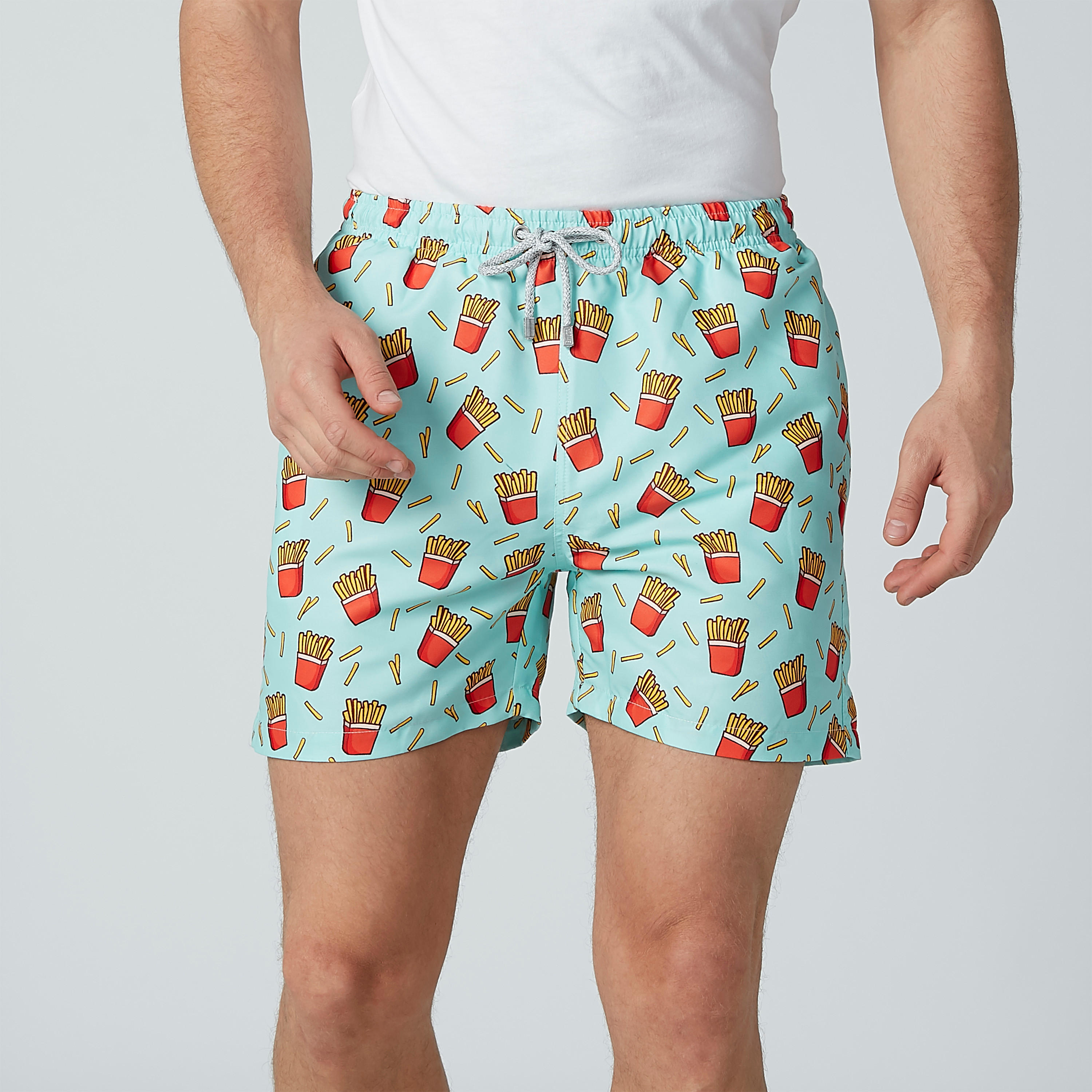 شورت برباط وجيوب وطبعات فرايز-men-clothing-bottoms-shorts-image-1
