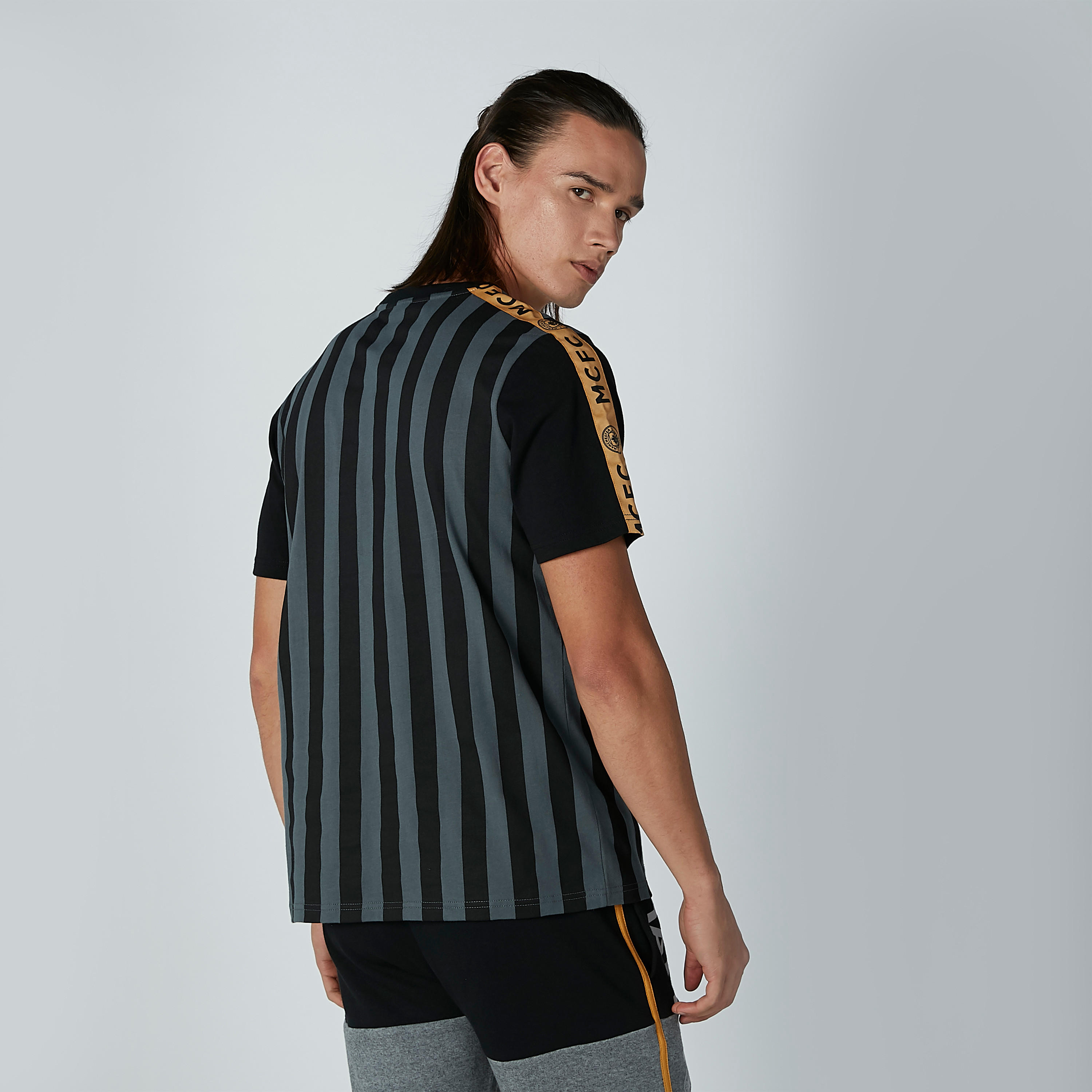 Striped T-shirt with V-neck and Short Sleeves-men-clothing-sportswearandactivewear-tshirtsandpolos-image-3