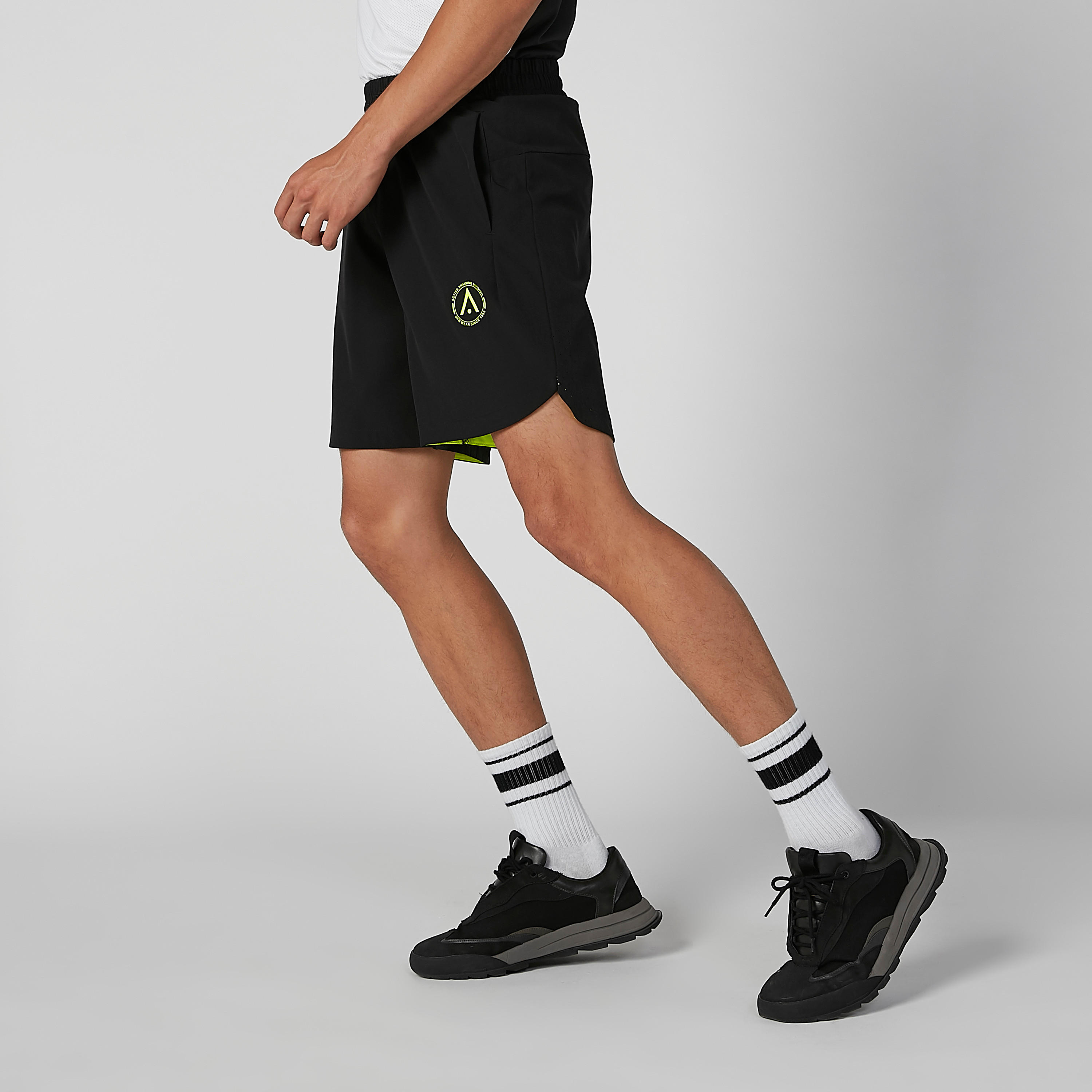 Plain Pocket Detail Shorts with Elasticised Waistband-men-clothing-sportswearandactivewear-bottoms-image-1