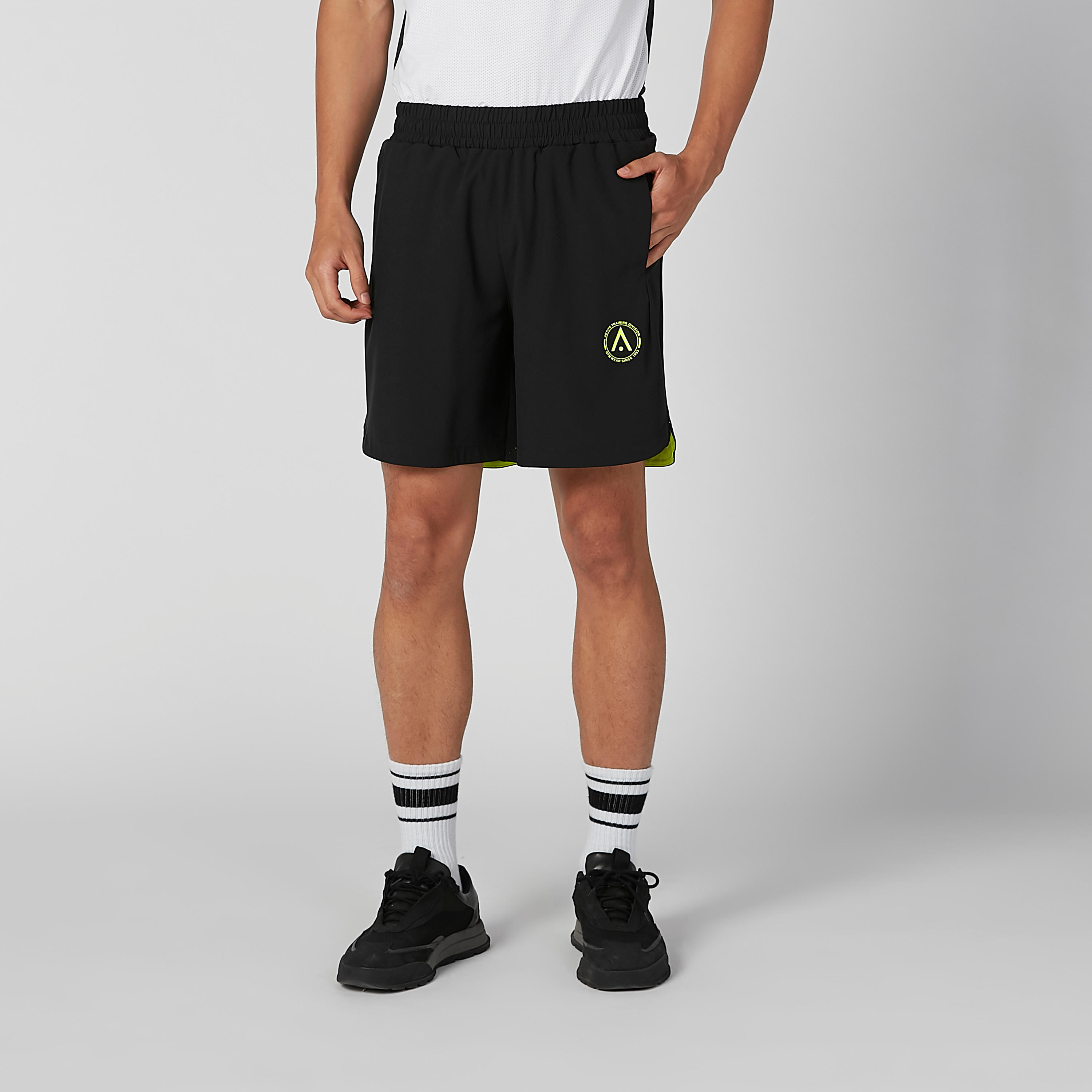 Plain Pocket Detail Shorts with Elasticised Waistband-men-clothing-sportswearandactivewear-bottoms-image-3