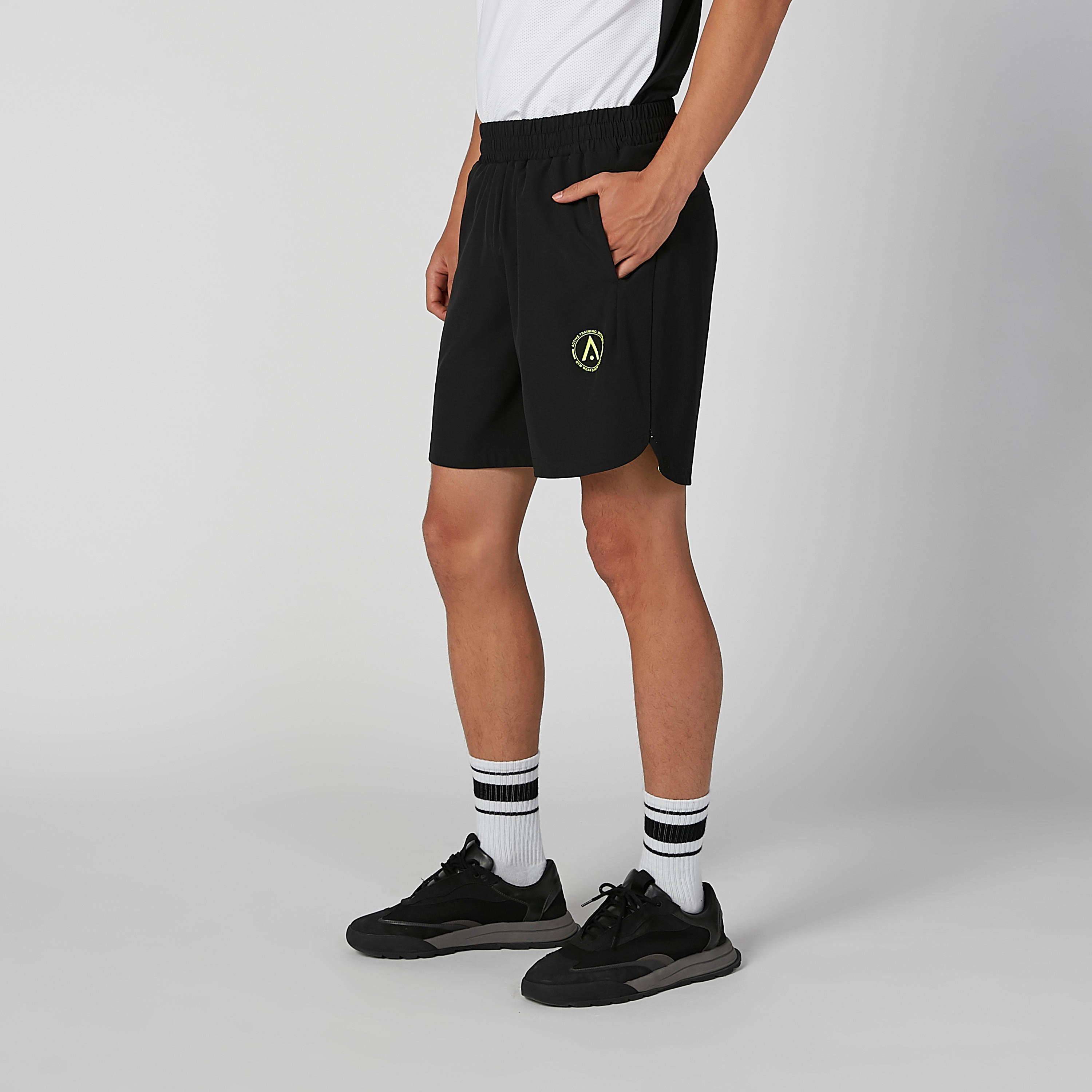 Plain Pocket Detail Shorts with Elasticised Waistband-men-clothing-sportswearandactivewear-bottoms-image-5