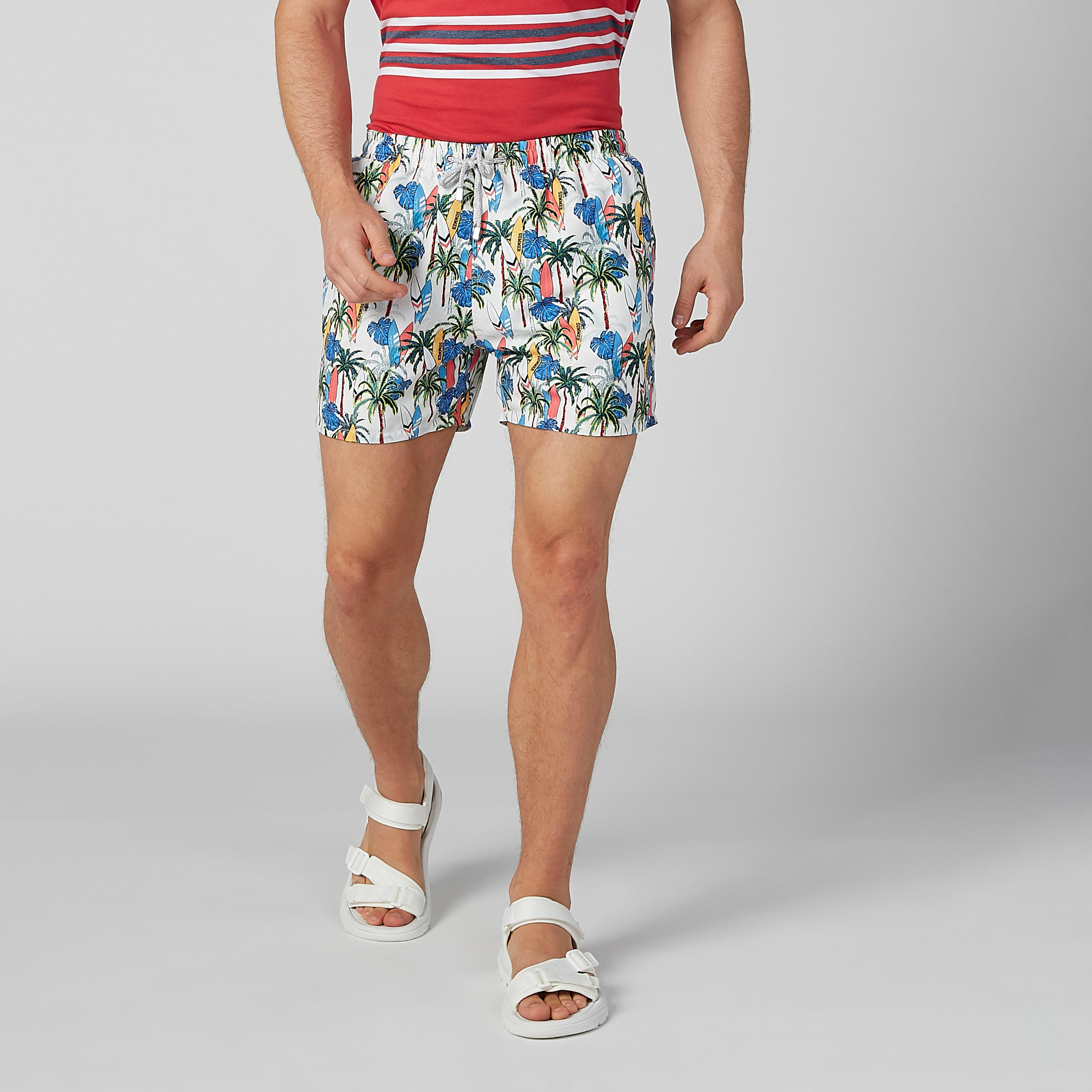 Printed Shorts with Pocket Detail and Drawstring-men-clothing-bottoms-shorts-image-1