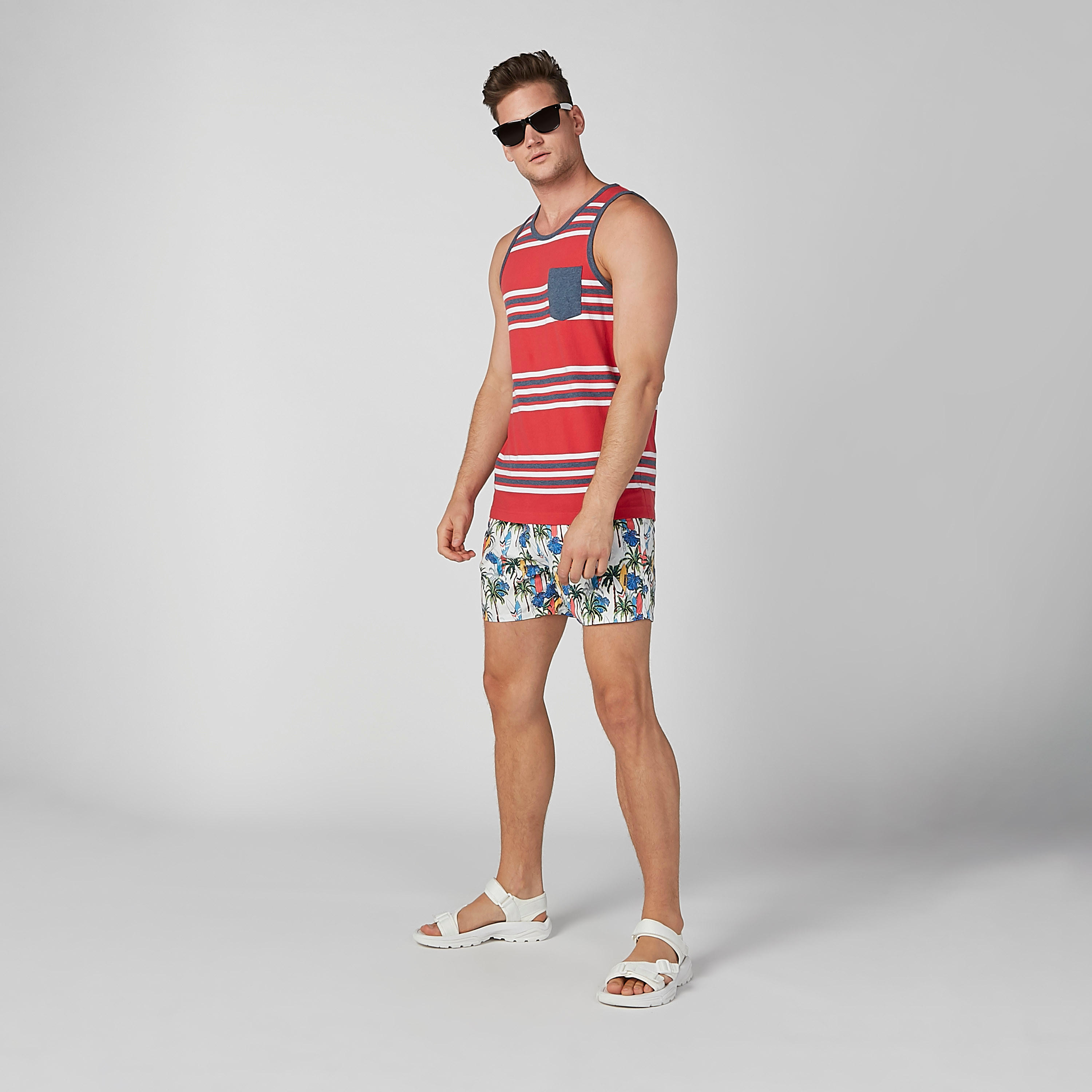 Printed Shorts with Pocket Detail and Drawstring-men-clothing-bottoms-shorts-image-2