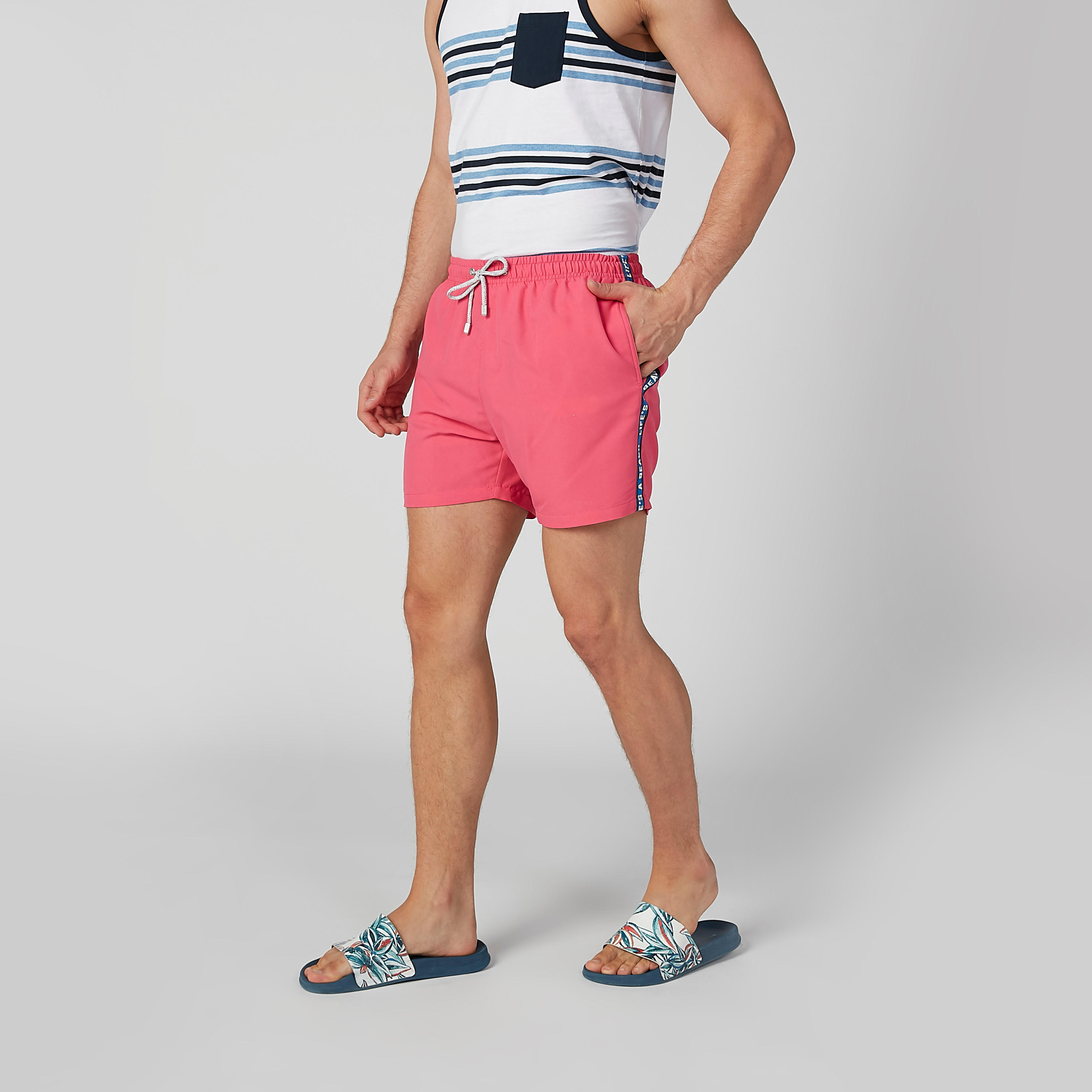 Tape and Pocket Detail Shorts with Drawstring-men-clothing-sportswearandactivewear-bottoms-image-4