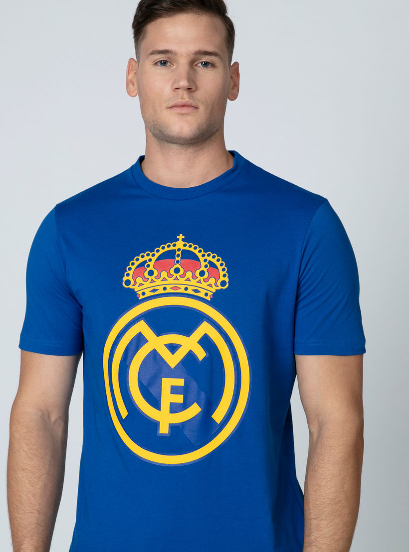 تيشيرت بياقة ضيقة وأكمام قصيرة وطبعات ريال مدريد-men-clothing-sportswearandactivewear-tshirtsandpolos-image-5