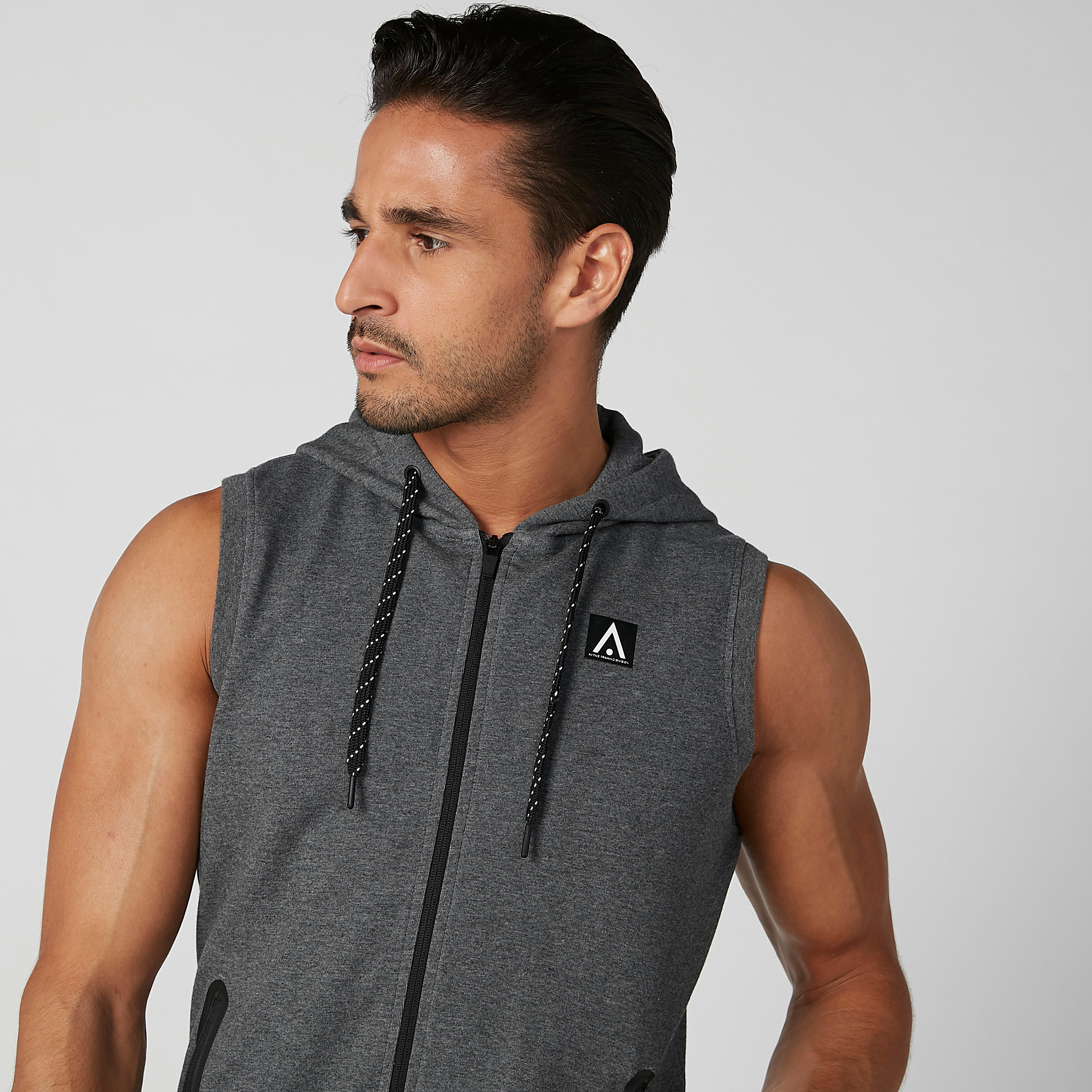 Printed Sleeveless Jacket with Kangaroo Pockets and Hood-men-clothing-jacketsandblazers-jackets-image-4