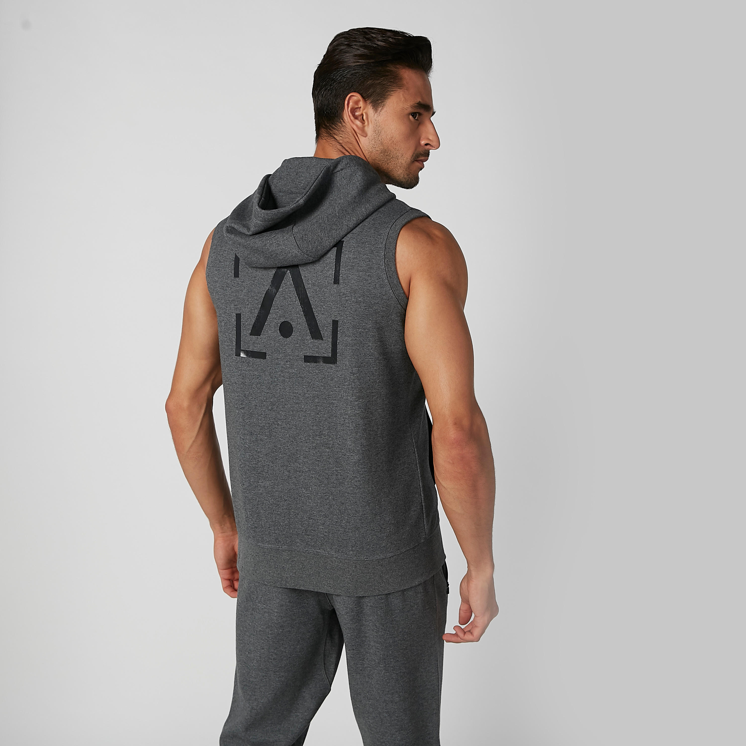 Printed Sleeveless Jacket with Kangaroo Pockets and Hood-men-clothing-jacketsandblazers-jackets-image-5