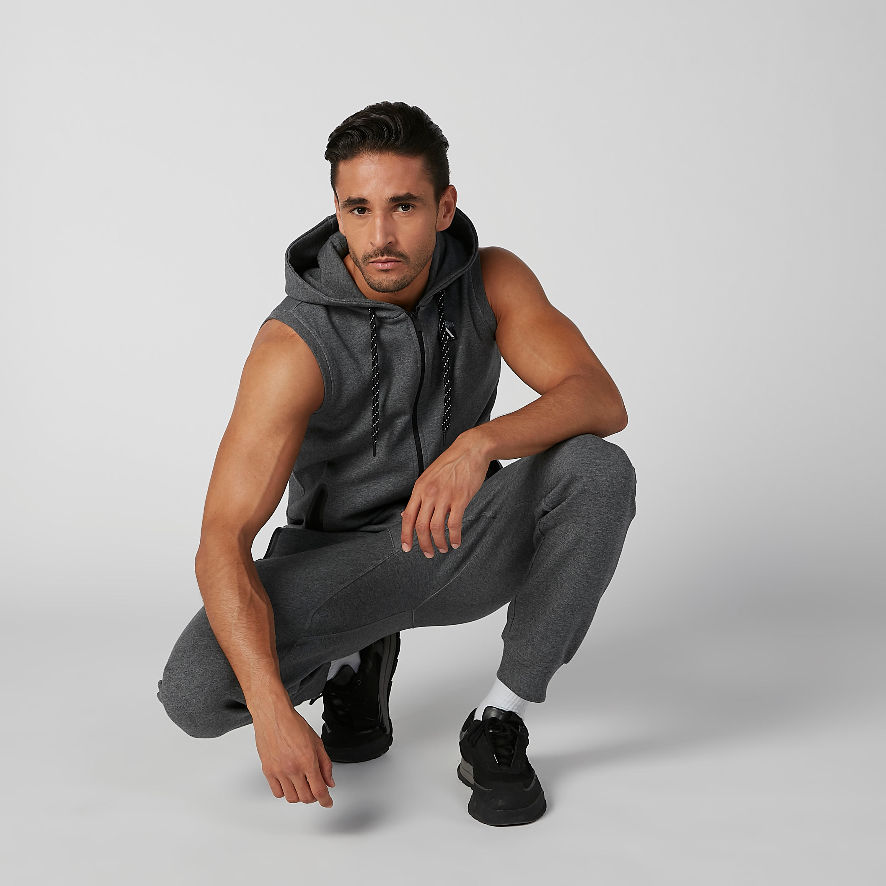 Printed Sleeveless Jacket with Kangaroo Pockets and Hood-men-clothing-jacketsandblazers-jackets-image-6