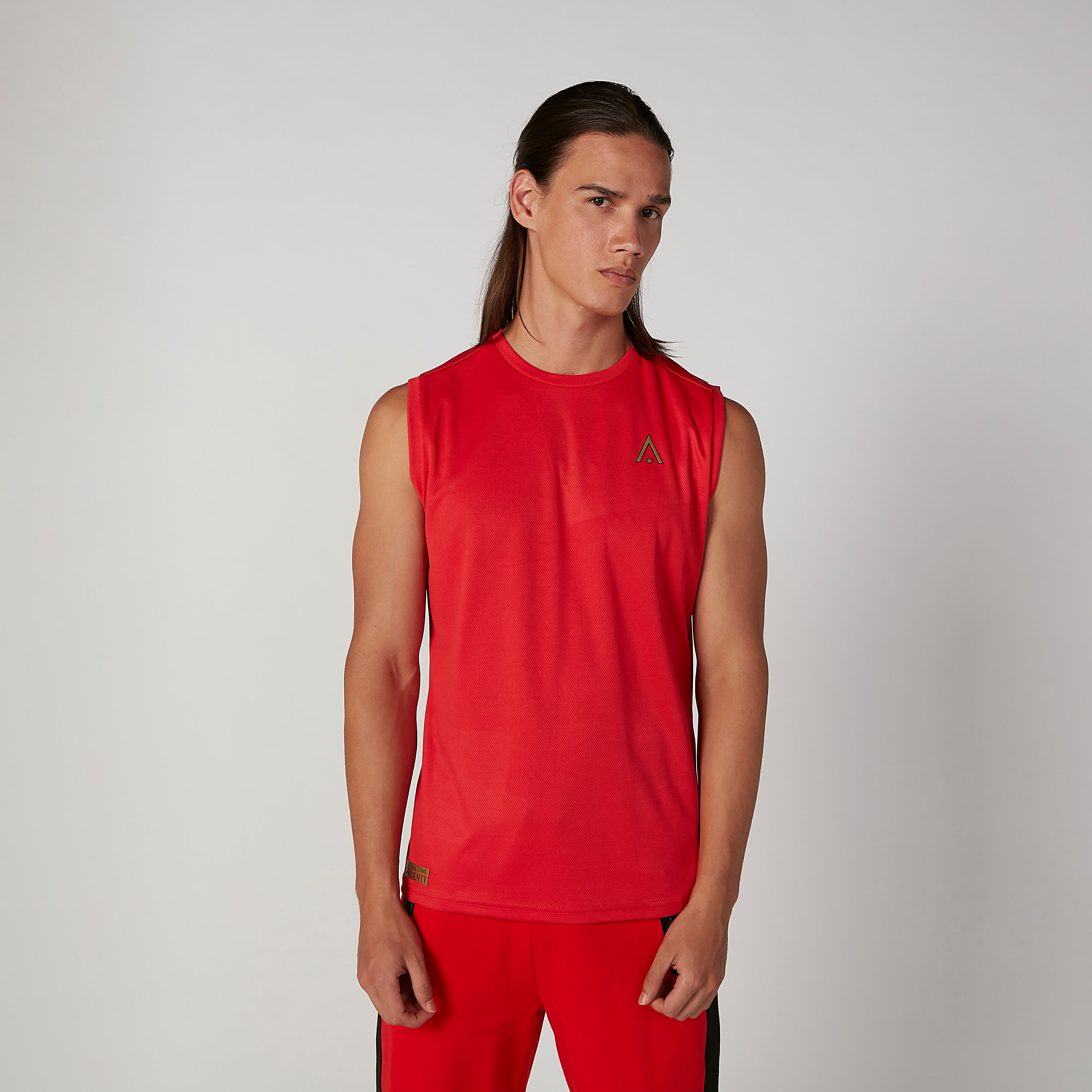 Sustaibaility Plain Sleeveless T-shirt with Round Neck-men-clothing-sportswearandactivewear-tshirtsandpolos-image-1