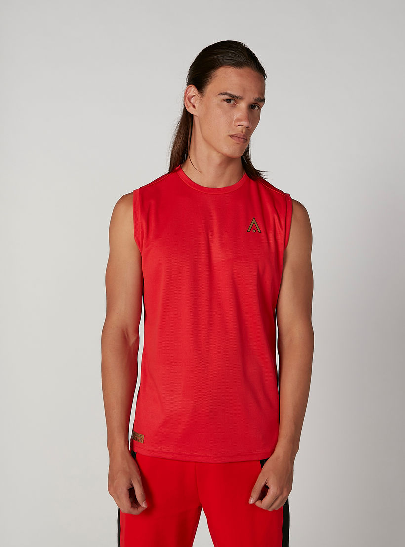 Sustaibaility Plain Sleeveless T-shirt with Round Neck-men-clothing-sportswearandactivewear-tshirtsandpolos-image-1