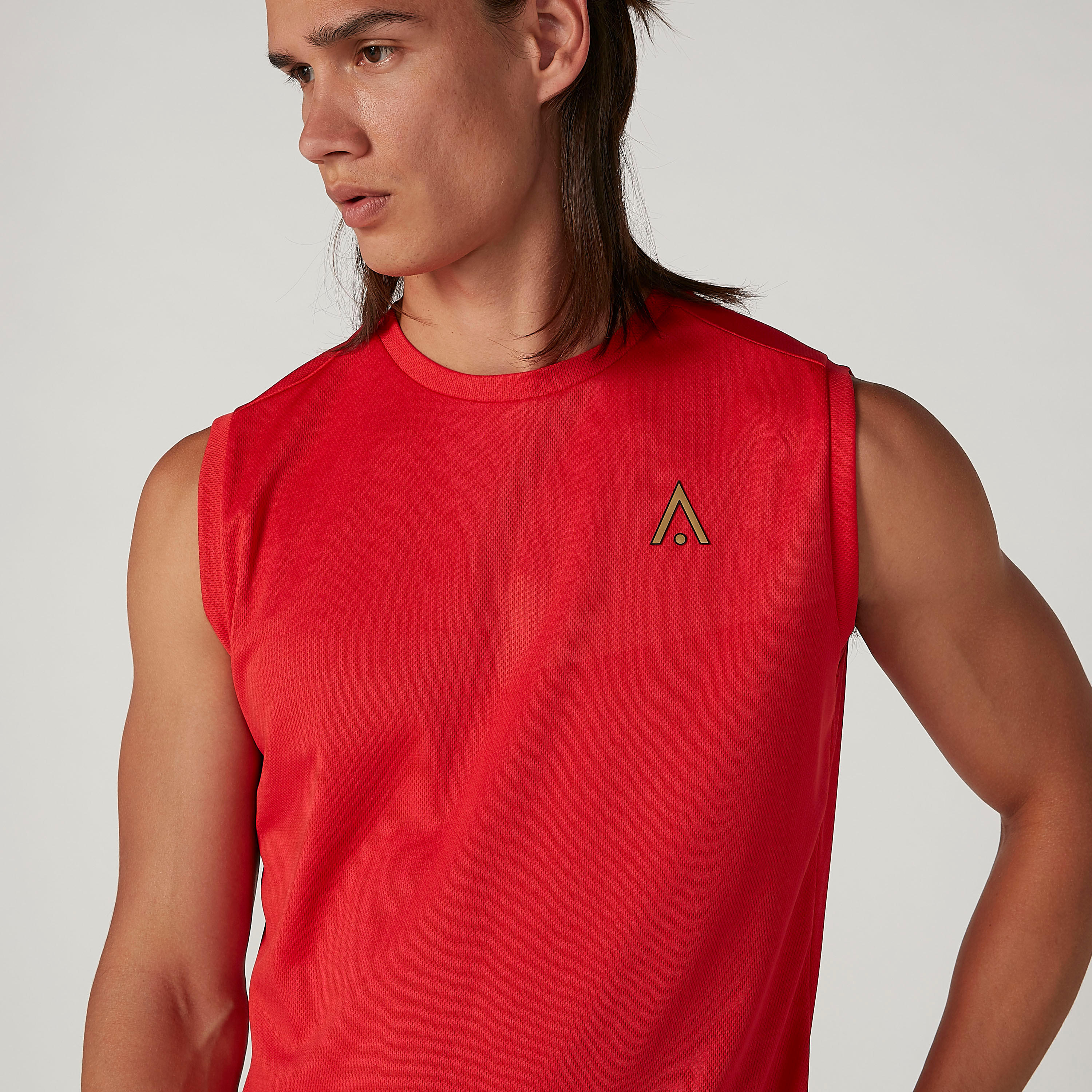 Sustaibaility Plain Sleeveless T-shirt with Round Neck-men-clothing-sportswearandactivewear-tshirtsandpolos-image-6