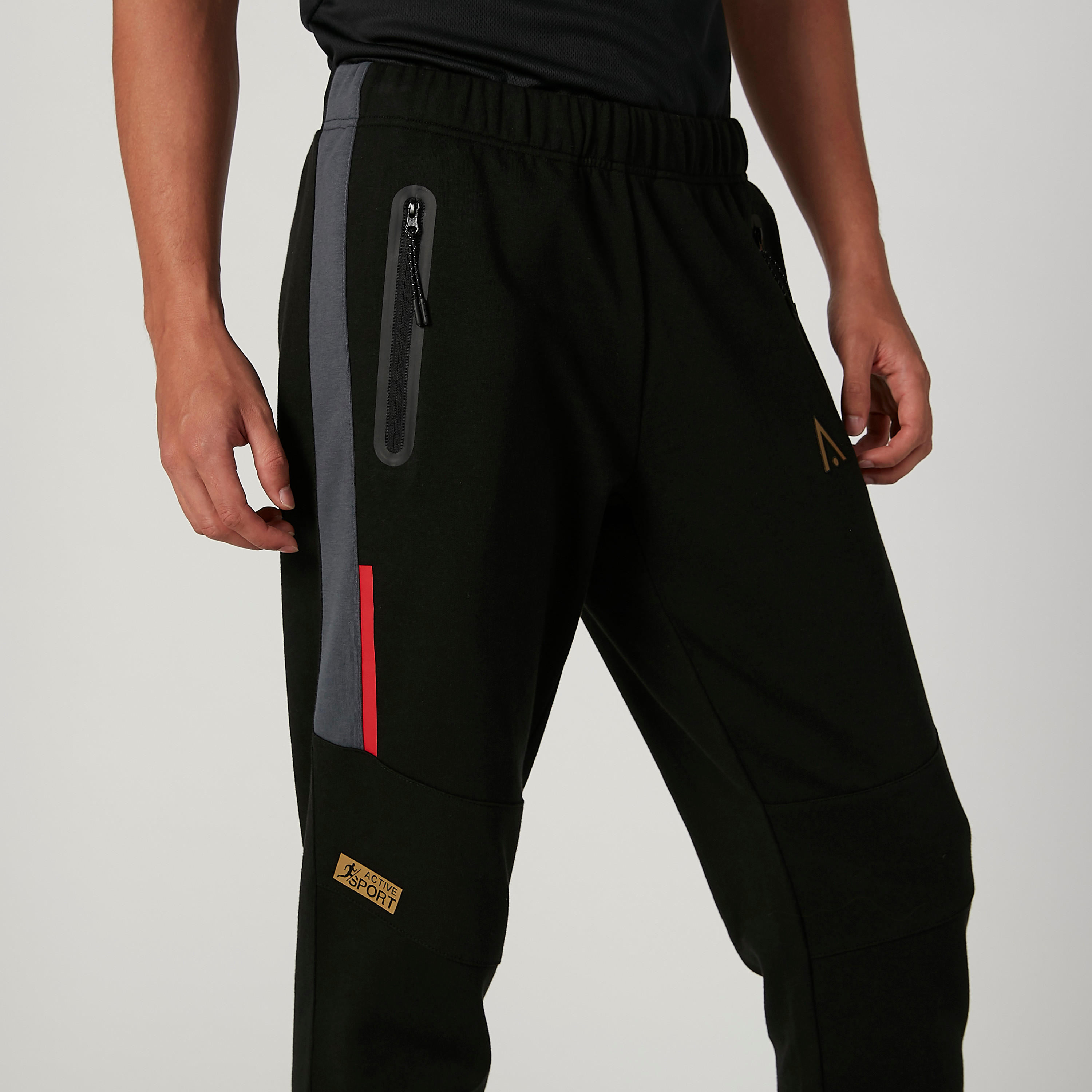 بنطلون رياضي بخصر مطّاطي وجيوب بسحّاب-men-clothing-bottoms-joggers-image-5