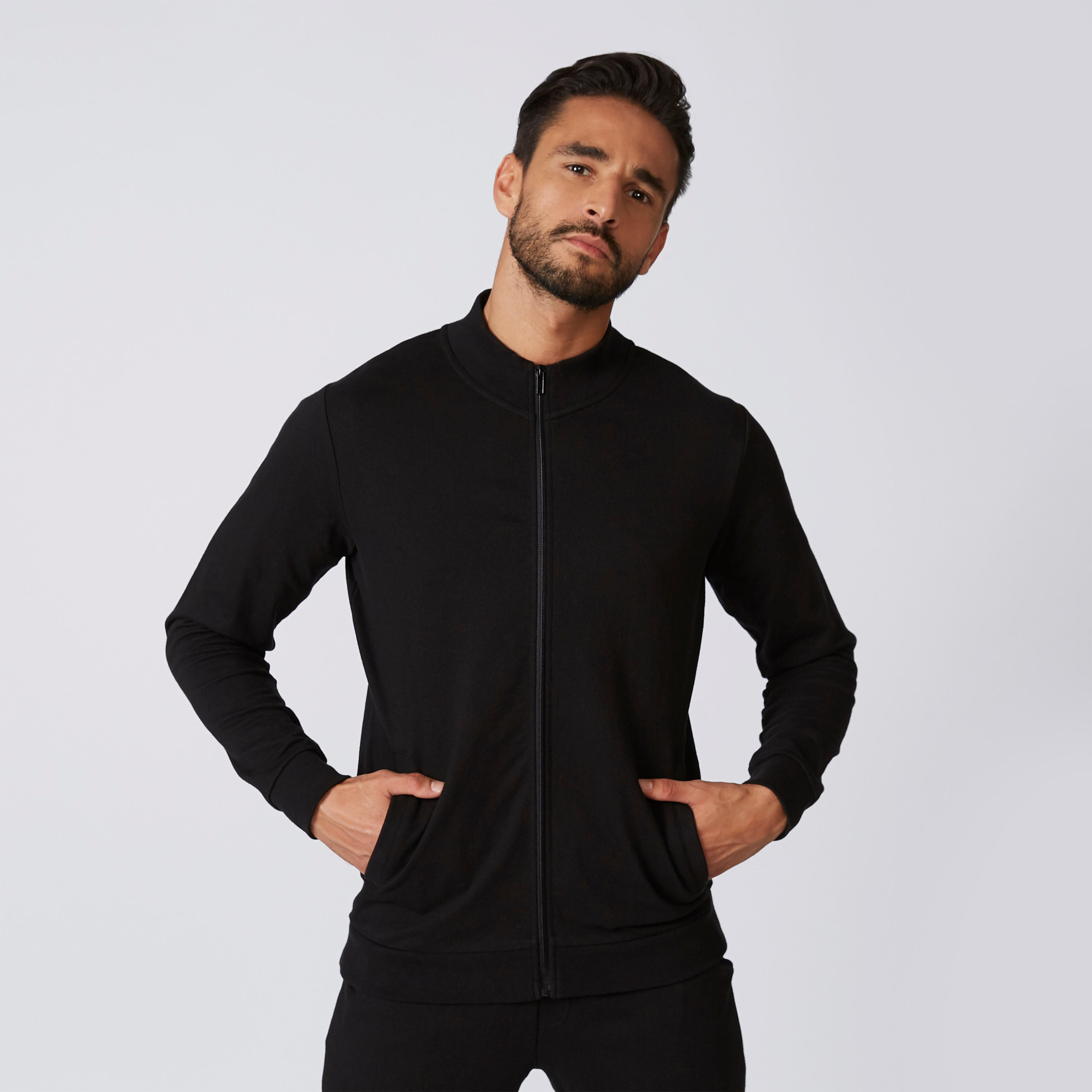 جاكيت مستدام سادة بأكمام طويلة وجيوب كانجارو-men-clothing-jacketsandblazers-jackets-image-4