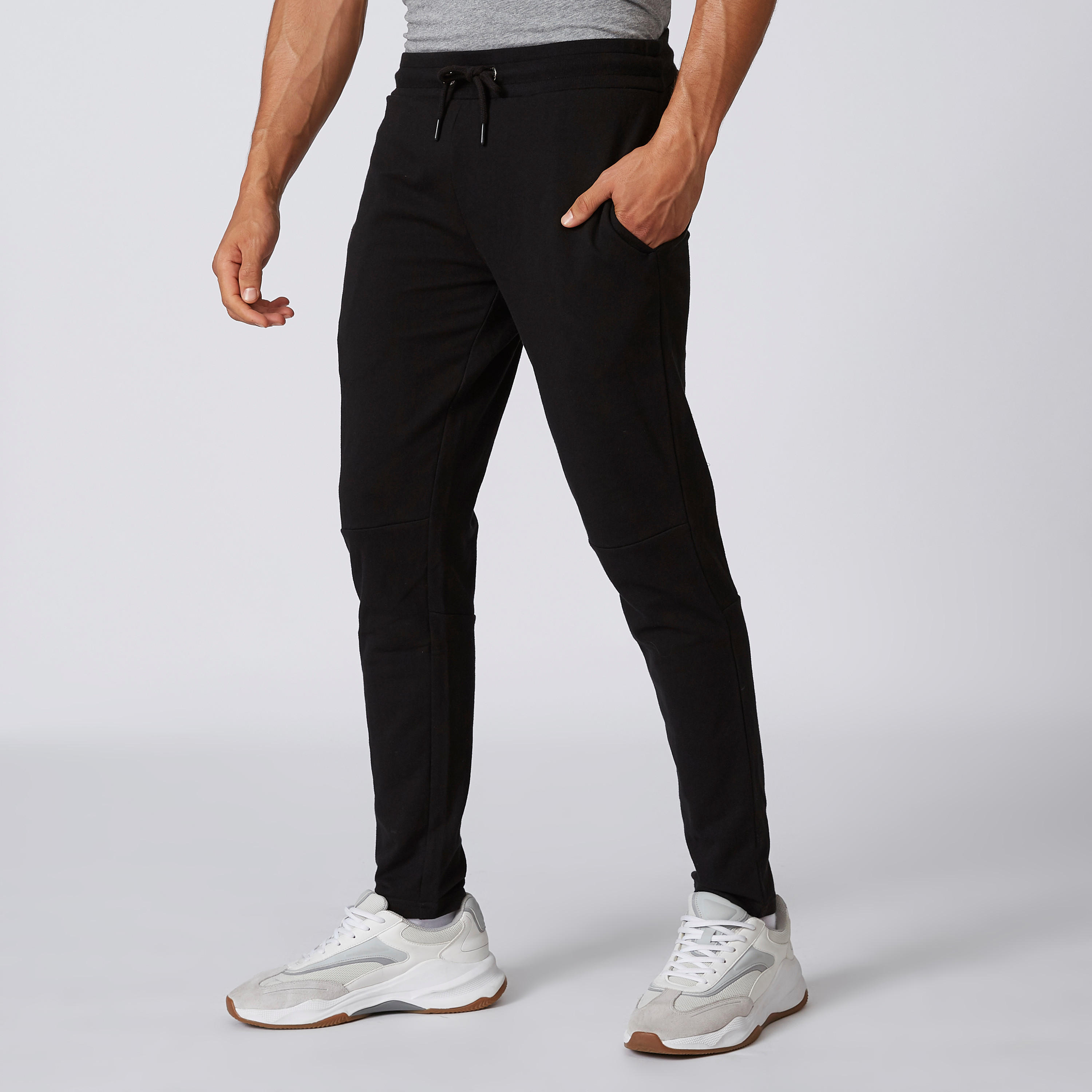 بنطلون رياضي مستدام سادة طويل بجيوب -men-clothing-sportswearandactivewear-bottoms-image-3