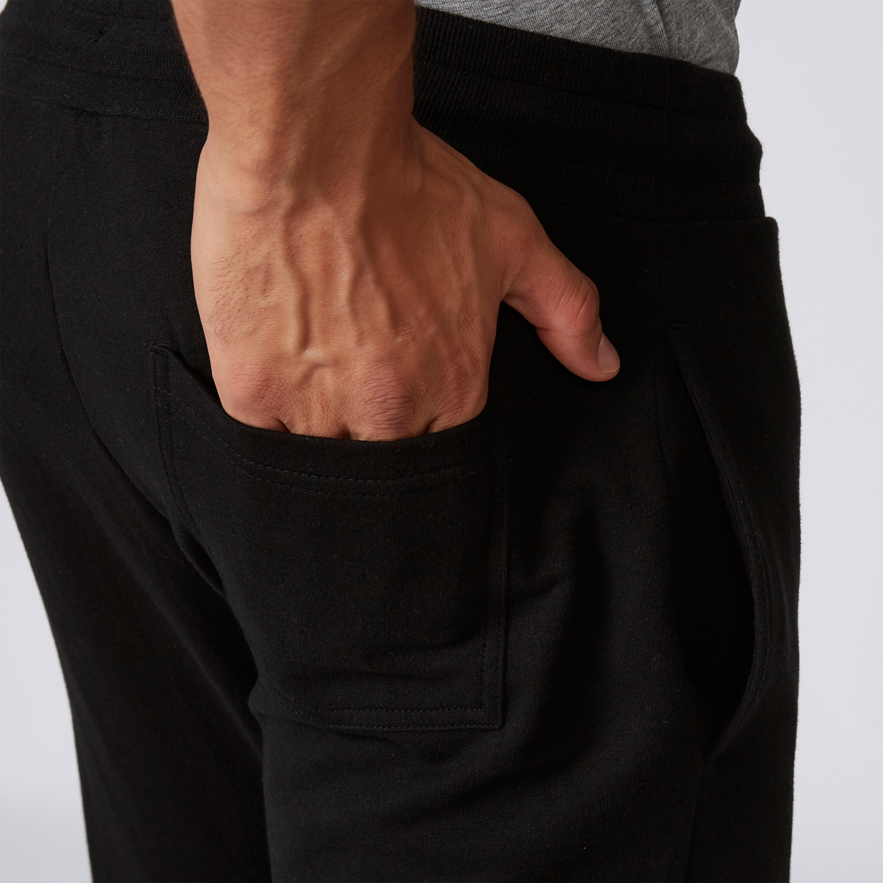 بنطلون رياضي مستدام سادة طويل بجيوب -men-clothing-sportswearandactivewear-bottoms-image-1